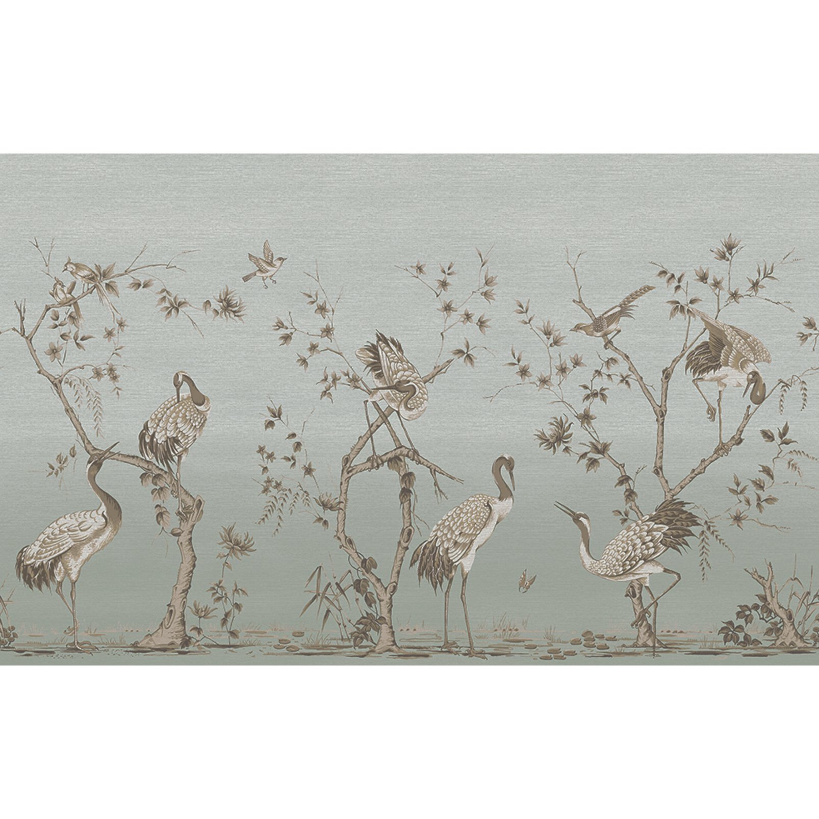 Grazing Cranes Morning Bespoke Mural design