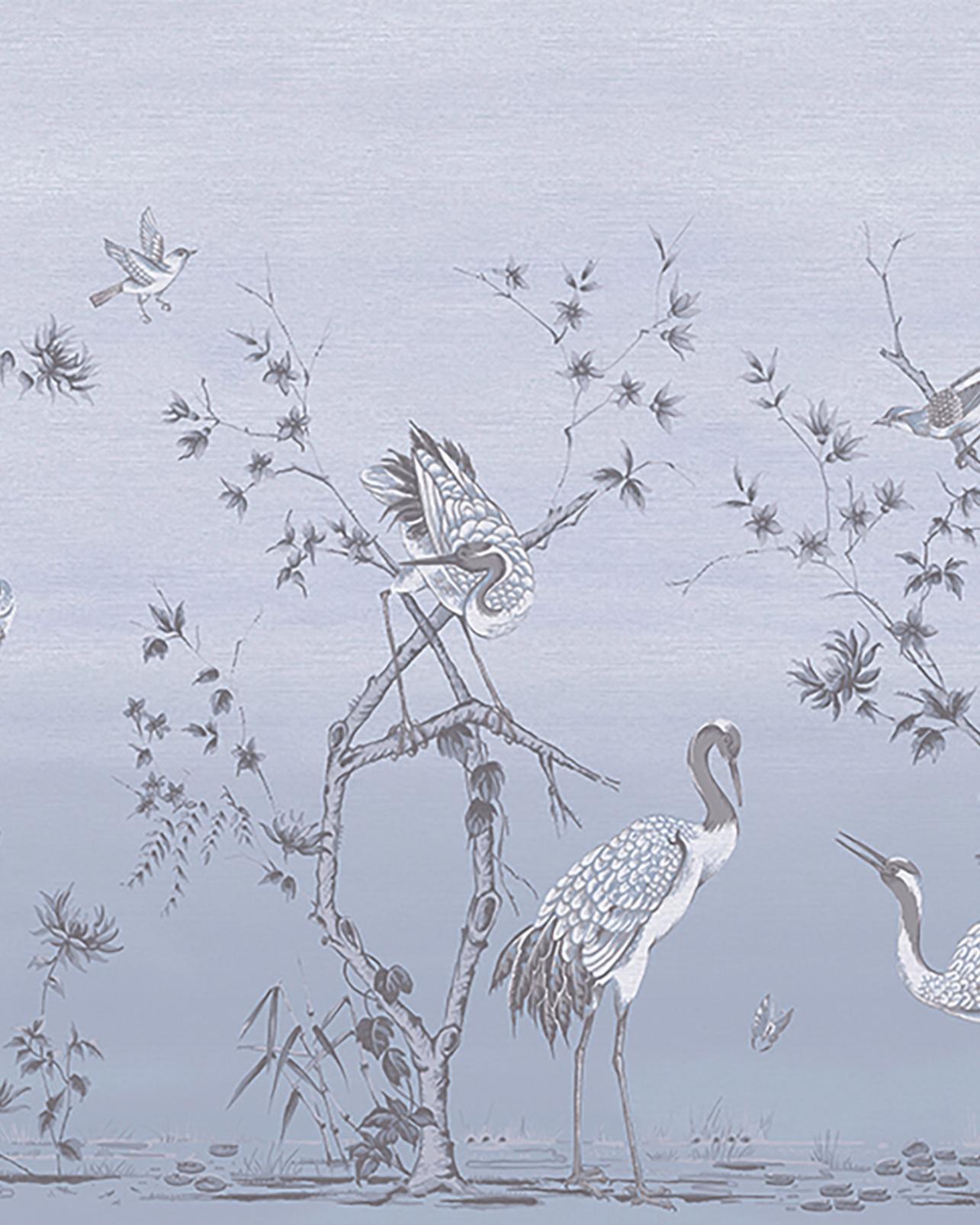 Grazing Cranes Sky Bespoke Mural - 124785_TILE_01.jpg