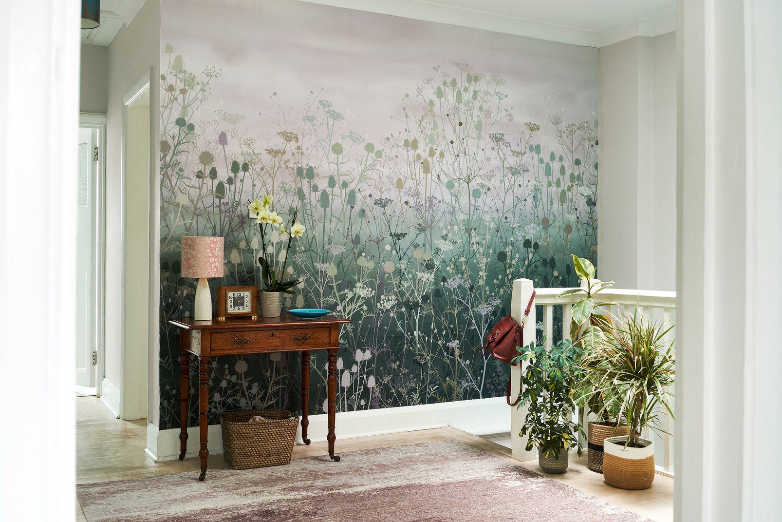 Tania's Garden Heather Bespoke Mural by Clarissa Hulse - 123639_ROOMSET_TANIA'S GARDEN HEATHER.jpg