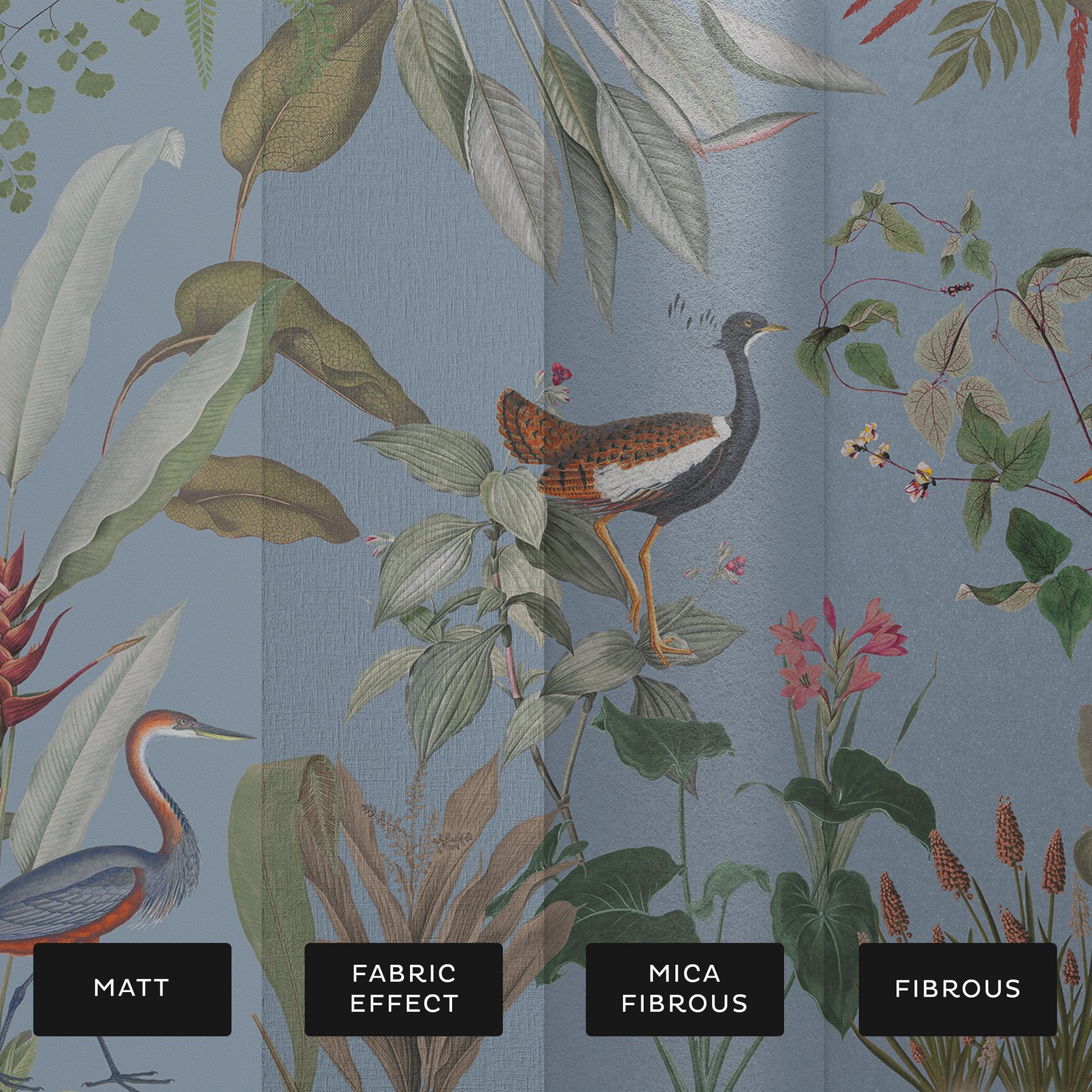 Glasshouse Blue Bespoke Mural substrate information