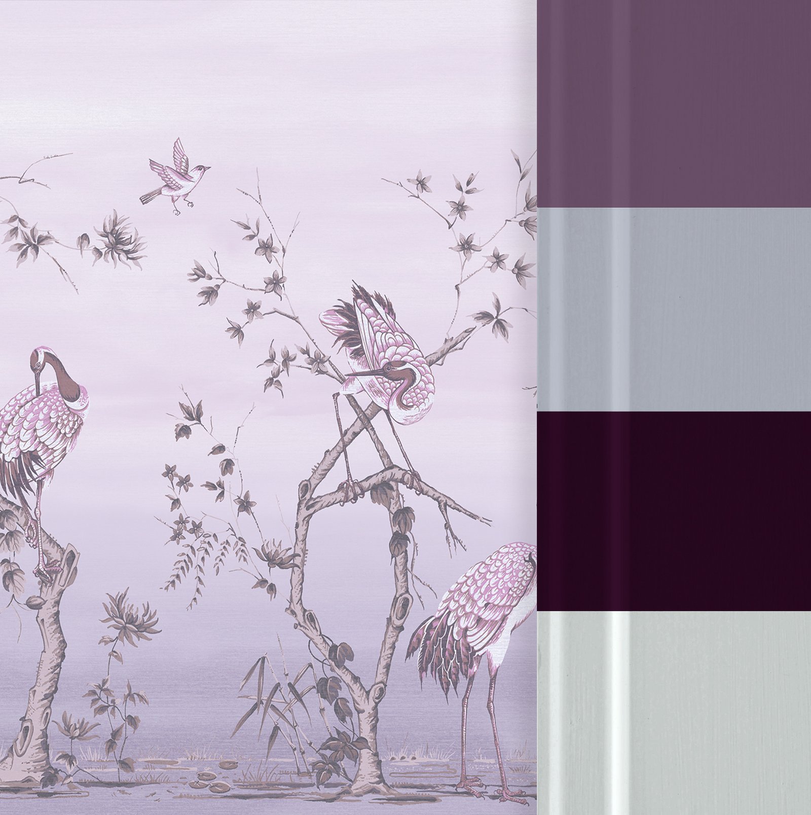 Grazing Cranes Dusk Bespoke Mural - 124784_FLATLAY_01.jpg