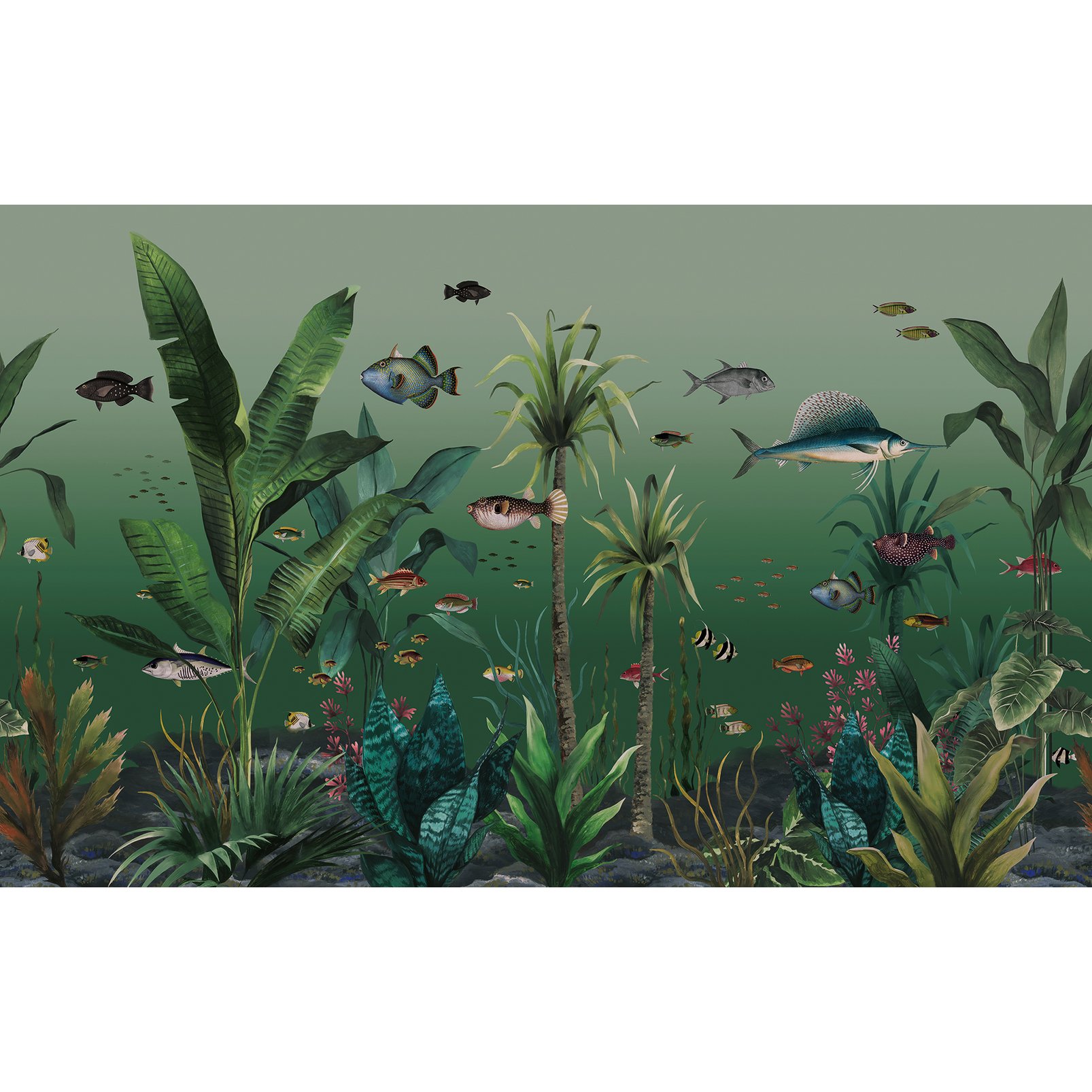 Technicolour Aquarium Green Bespoke Mural - 124712_TILE_01.jpg