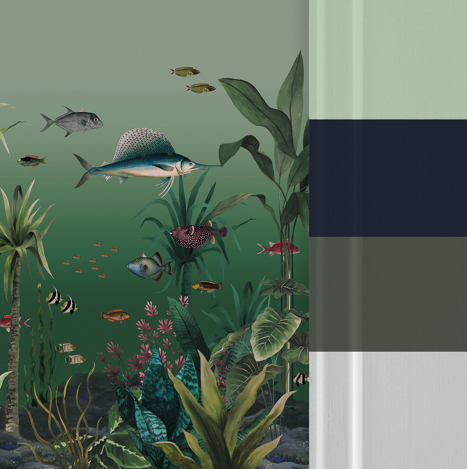 Technicolour Aquarium Green Bespoke Mural - 124712_FLATLAY_01.jpg