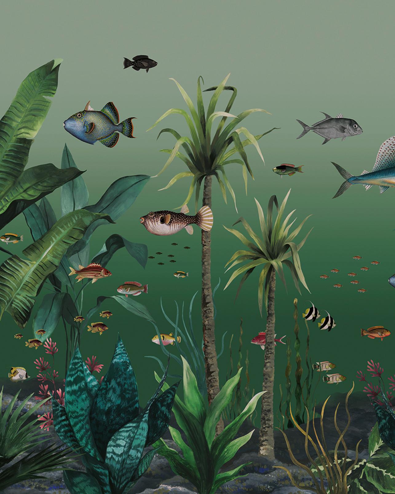 Technicolour Aquarium Green Bespoke Mural - 124712_TILE_01.jpg