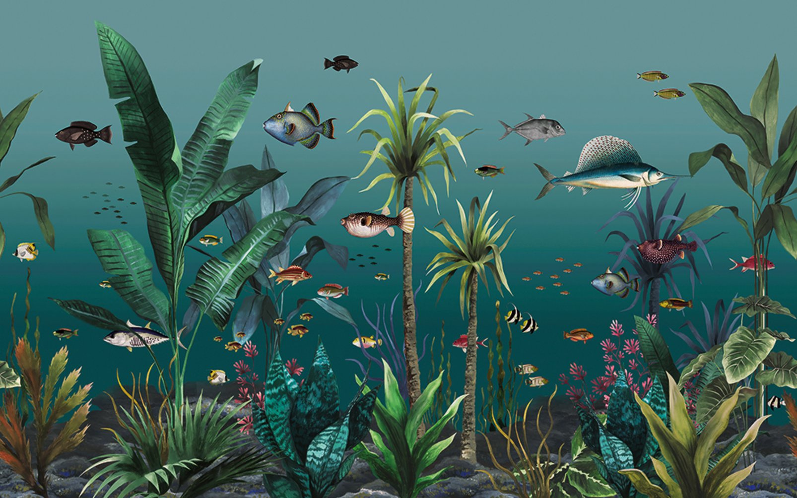 Technicolour Aquarium Teal Bespoke Mural - 124699_TILE_01.jpg