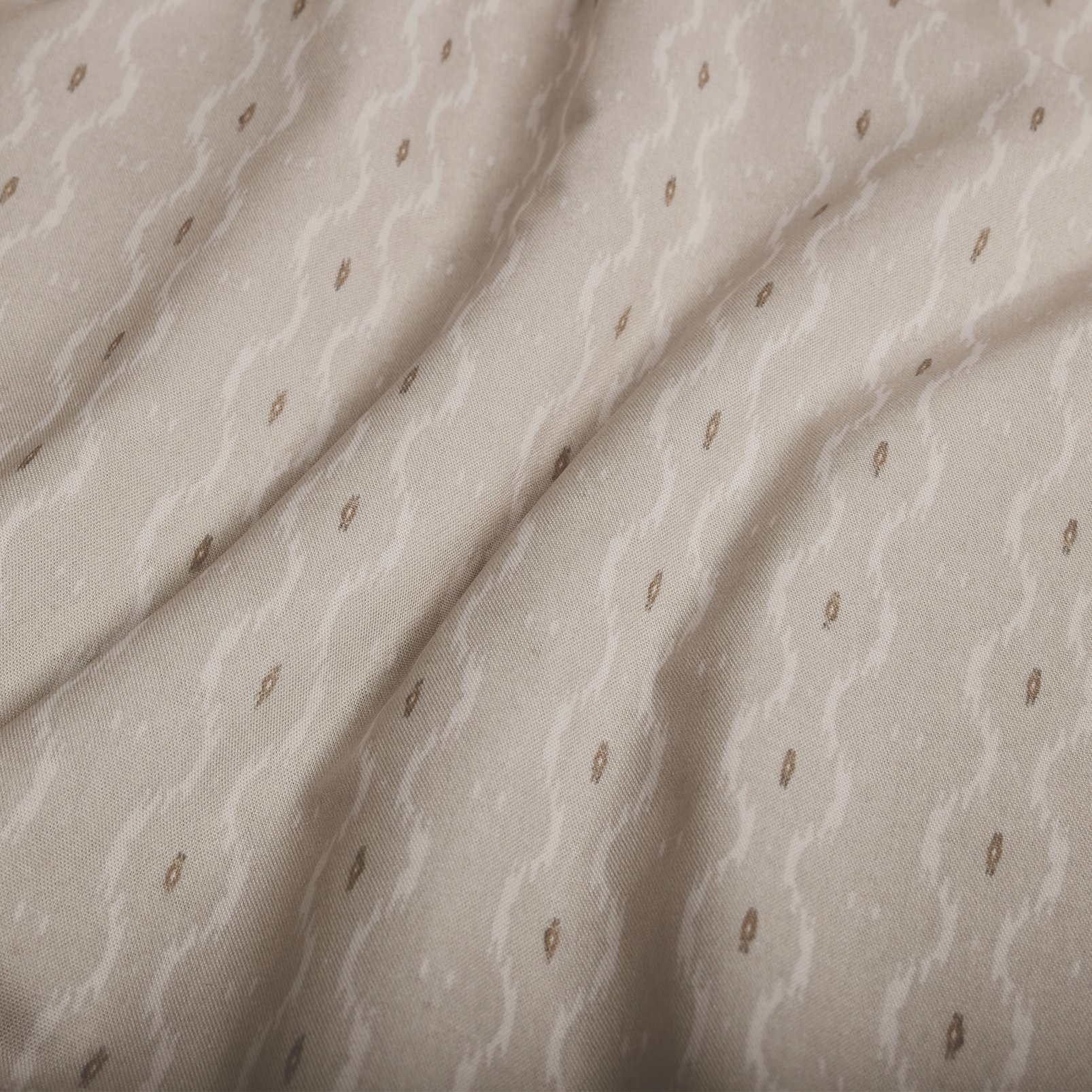 Rustic Ikat Light Natural Curtains fabric close up image