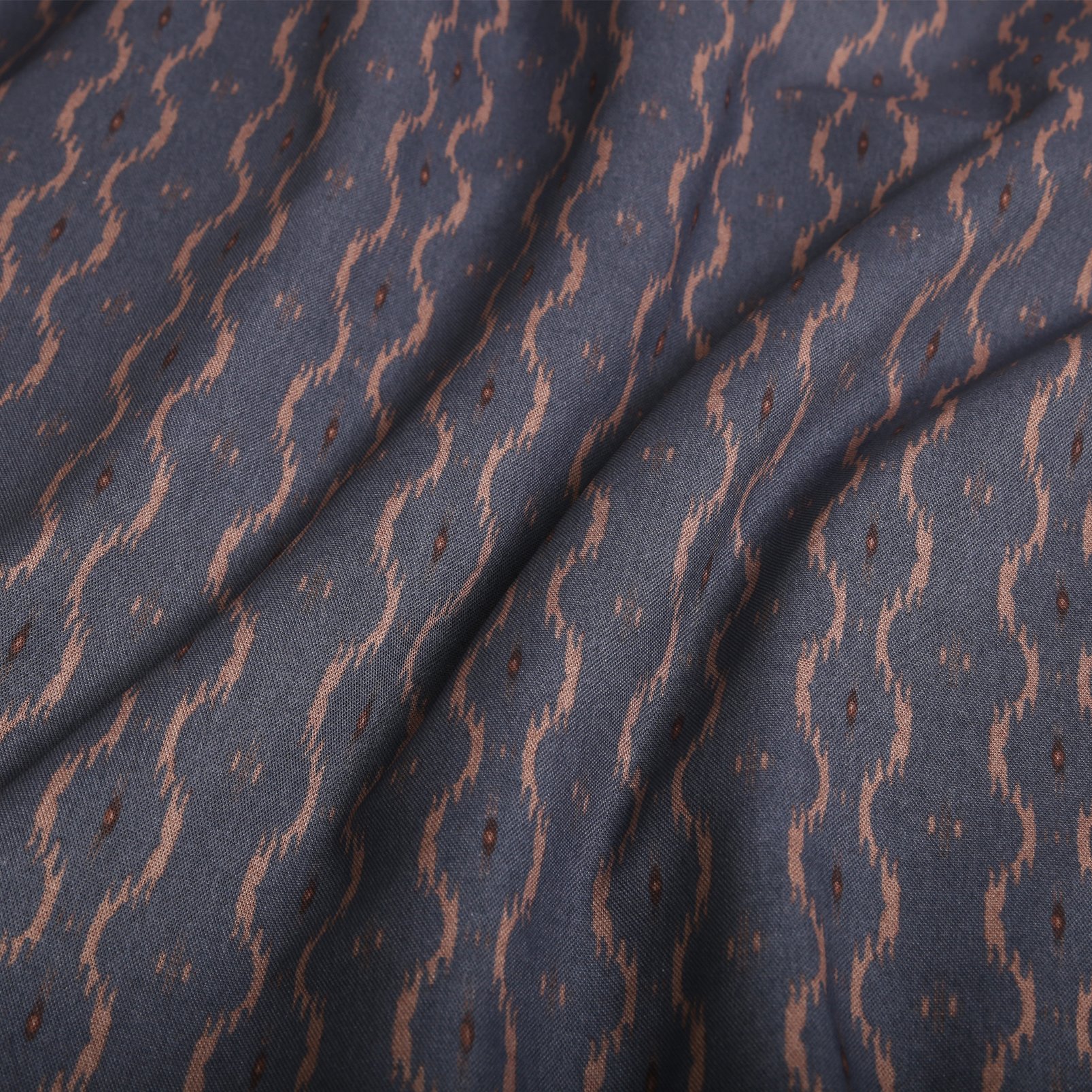 Rustic Ikat Thistle Curtains fabric close up image