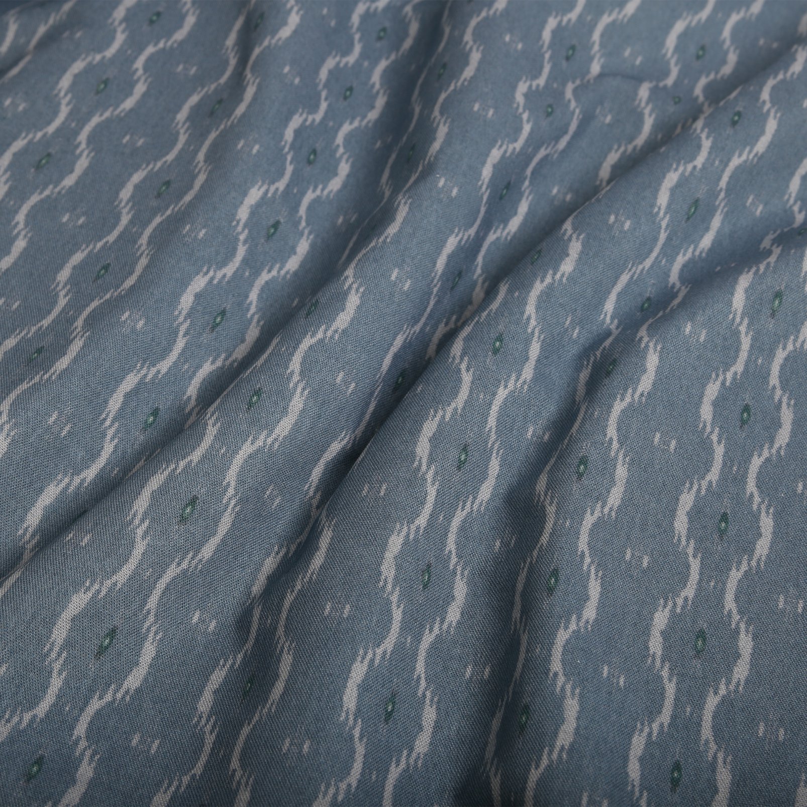 Rustic Ikat Tiamat Curtains fabric close up image