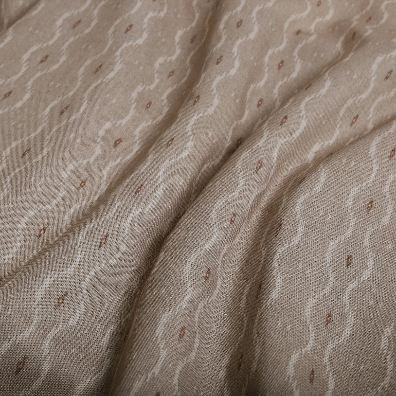 Rustic Ikat Natural Light Filtering Roller Blind fabric close up image