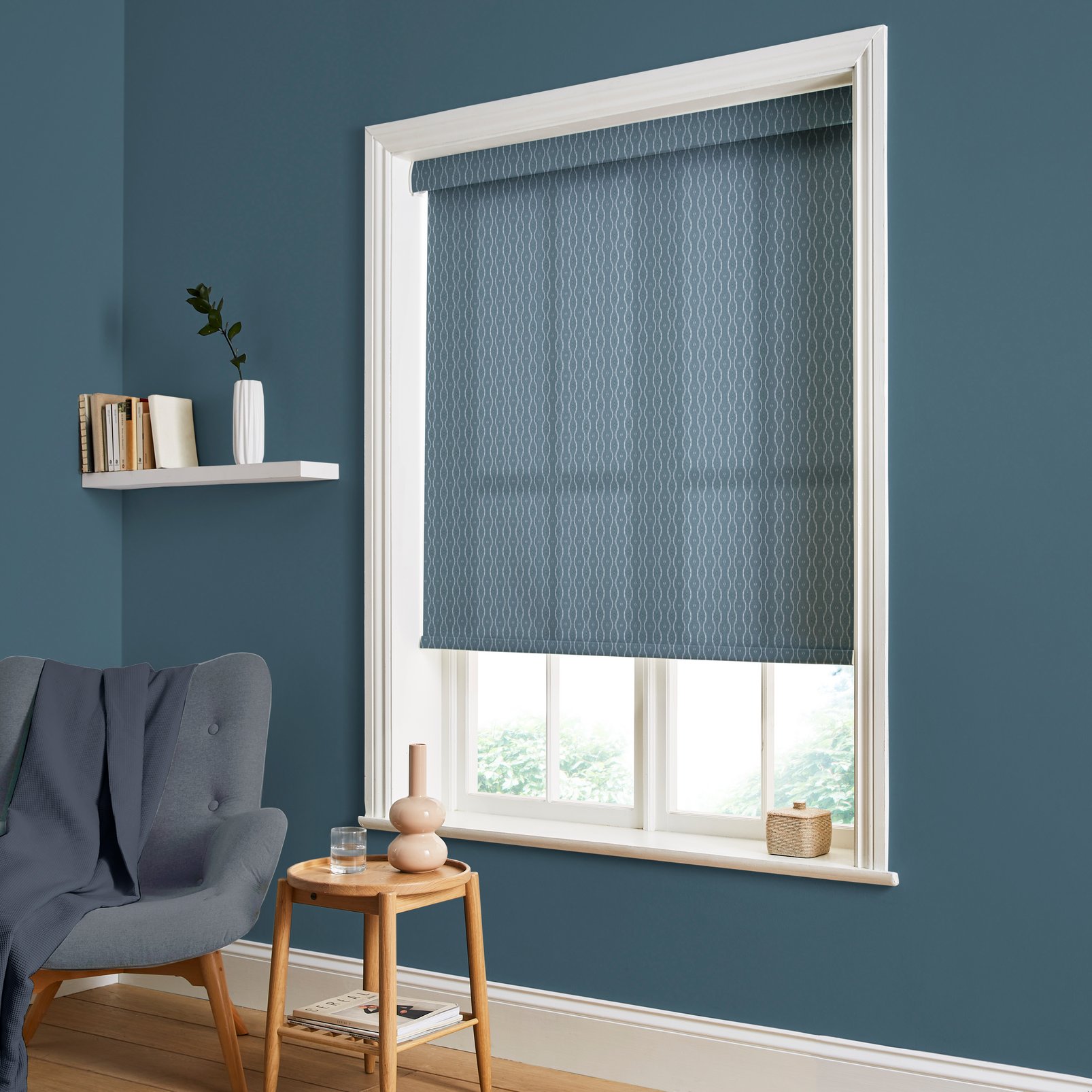 Rustic Ikat Tiamat Roller Blind - 124162rol_ROOMSET_RUSTIC IKAT TIAMAT LIGHT FILTERING ROLLER BLINDS__01.jpg