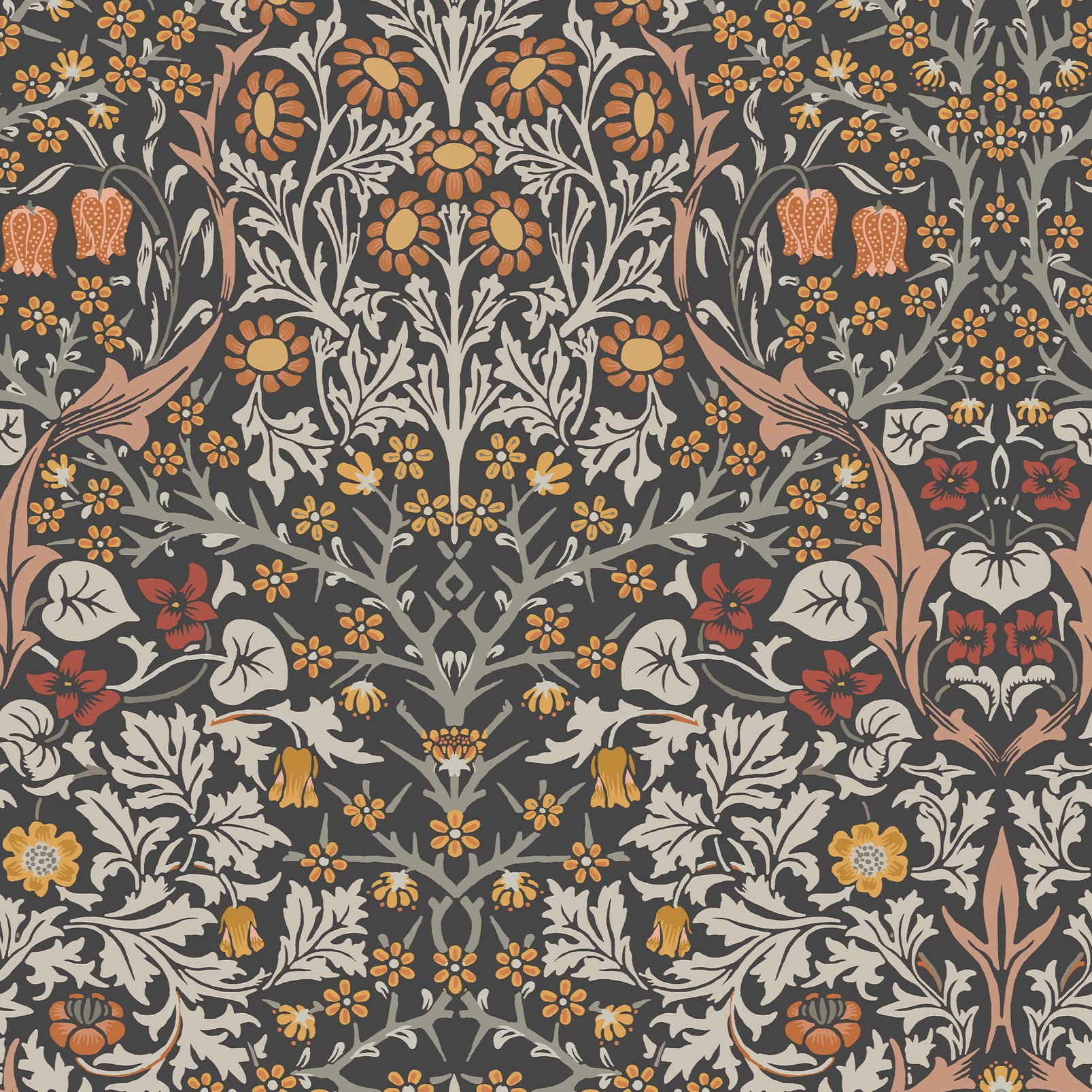 Blackthorn Charcoal & Burnt Orange Wallpaper - 124250_TILE_BLACKTHORN CHARCOAL & BURNT ORANGE_01.jpg