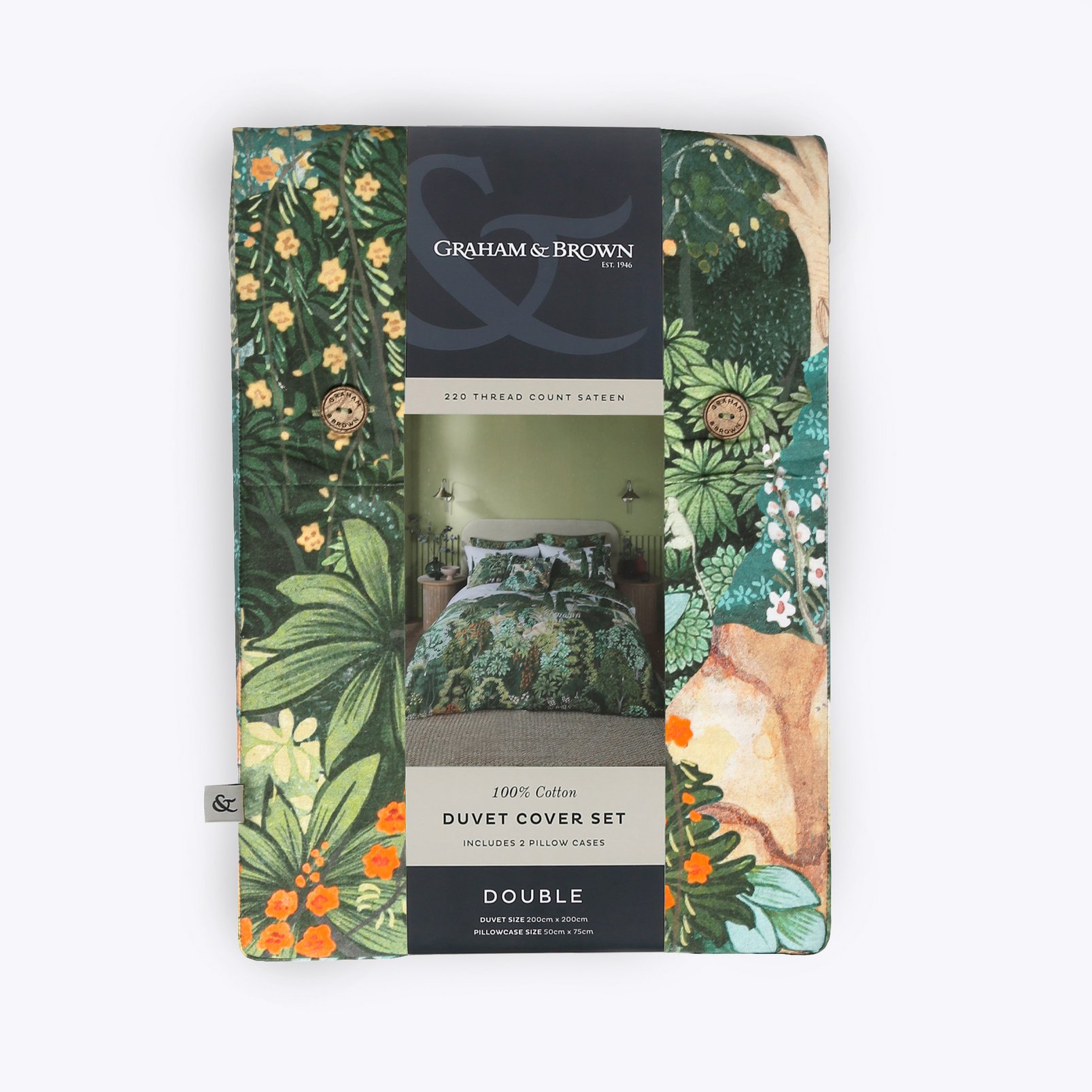 New Eden Green Duvet Cover Set packaging