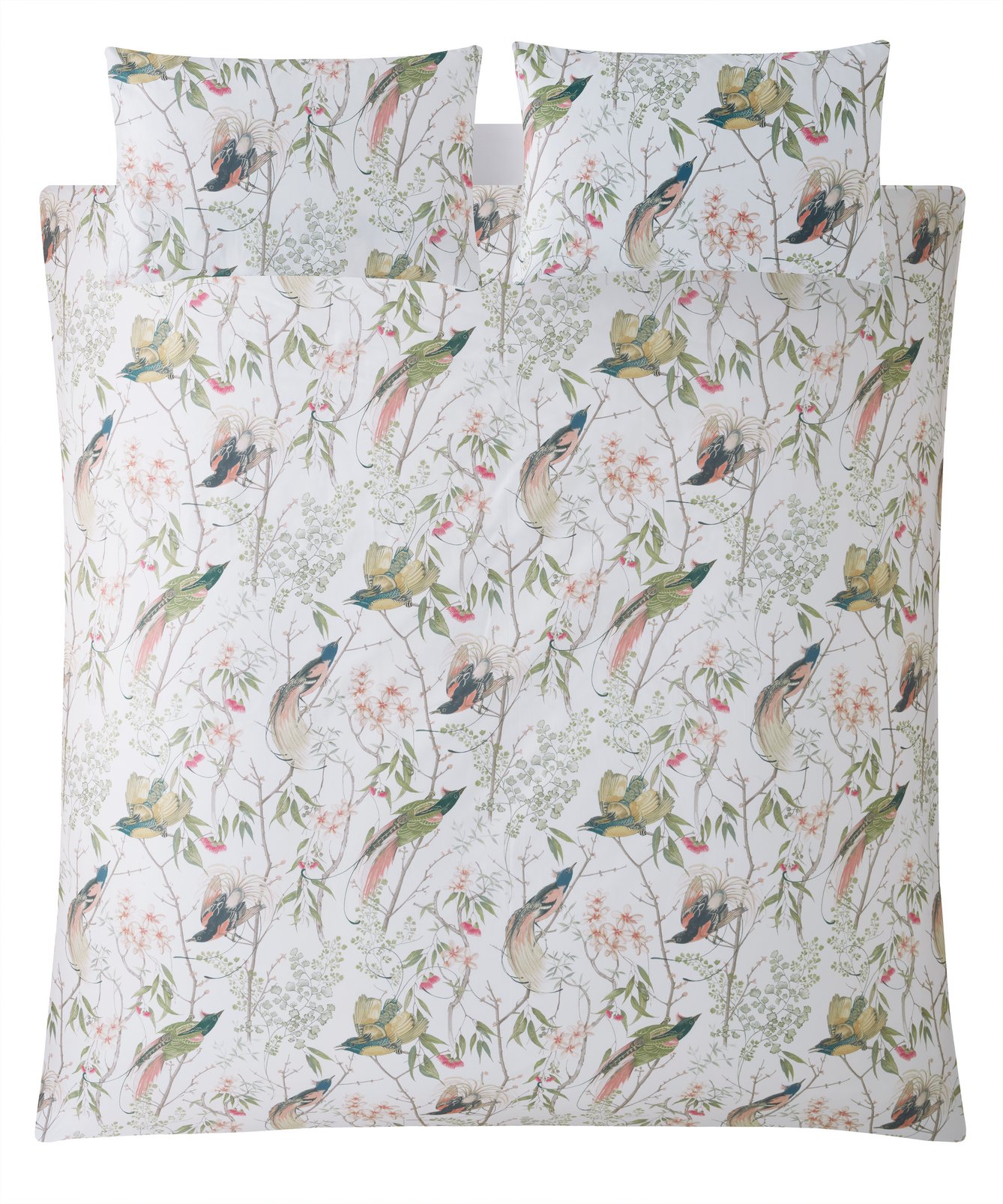 Clavering Birds Sage Green Duvet Cover Set - 124690_FLATLAY_ CLAVERING BIRDS BED LINEN_02.jpg