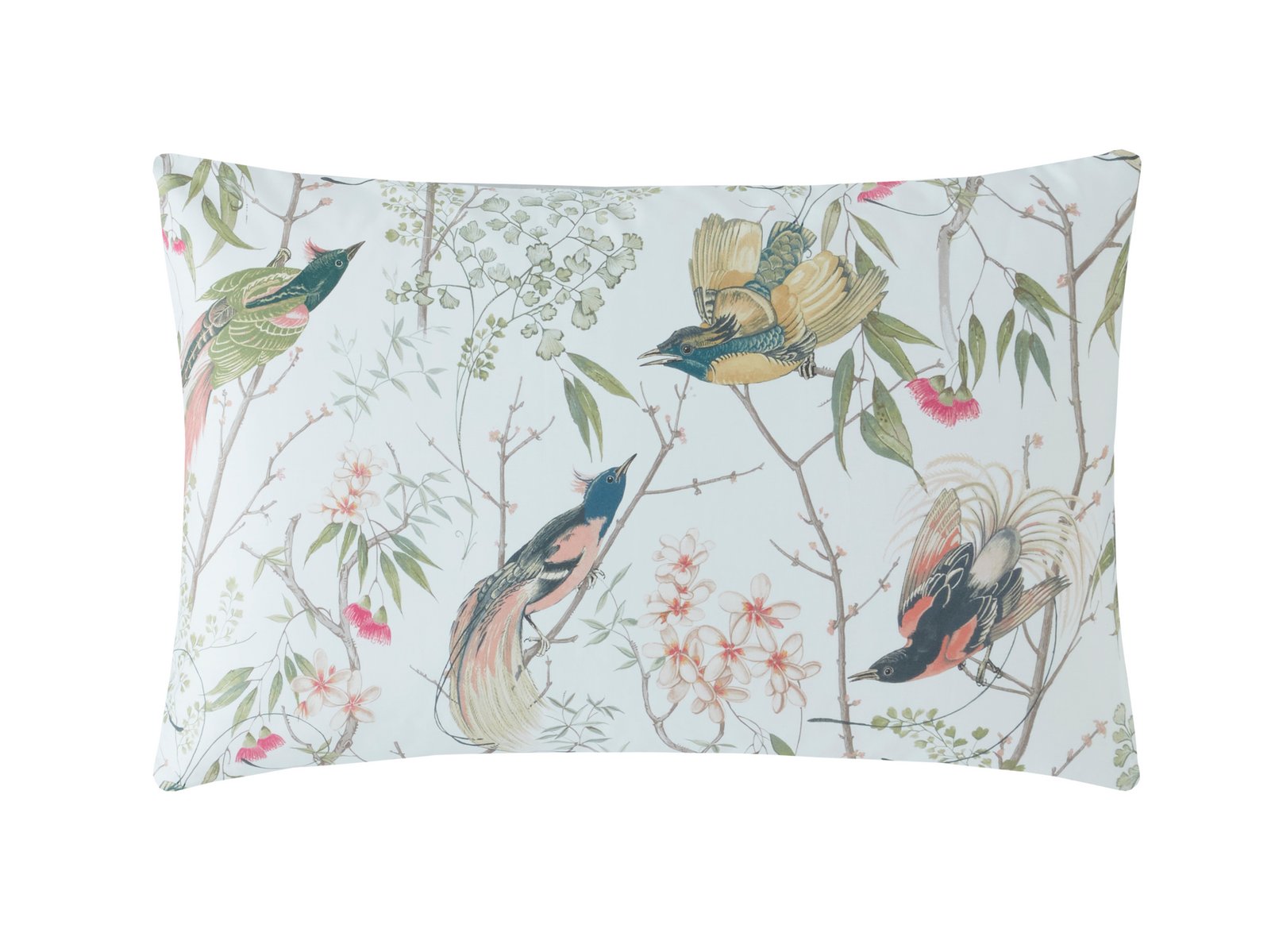Clavering Birds Sage Green Duvet Cover Set close up image