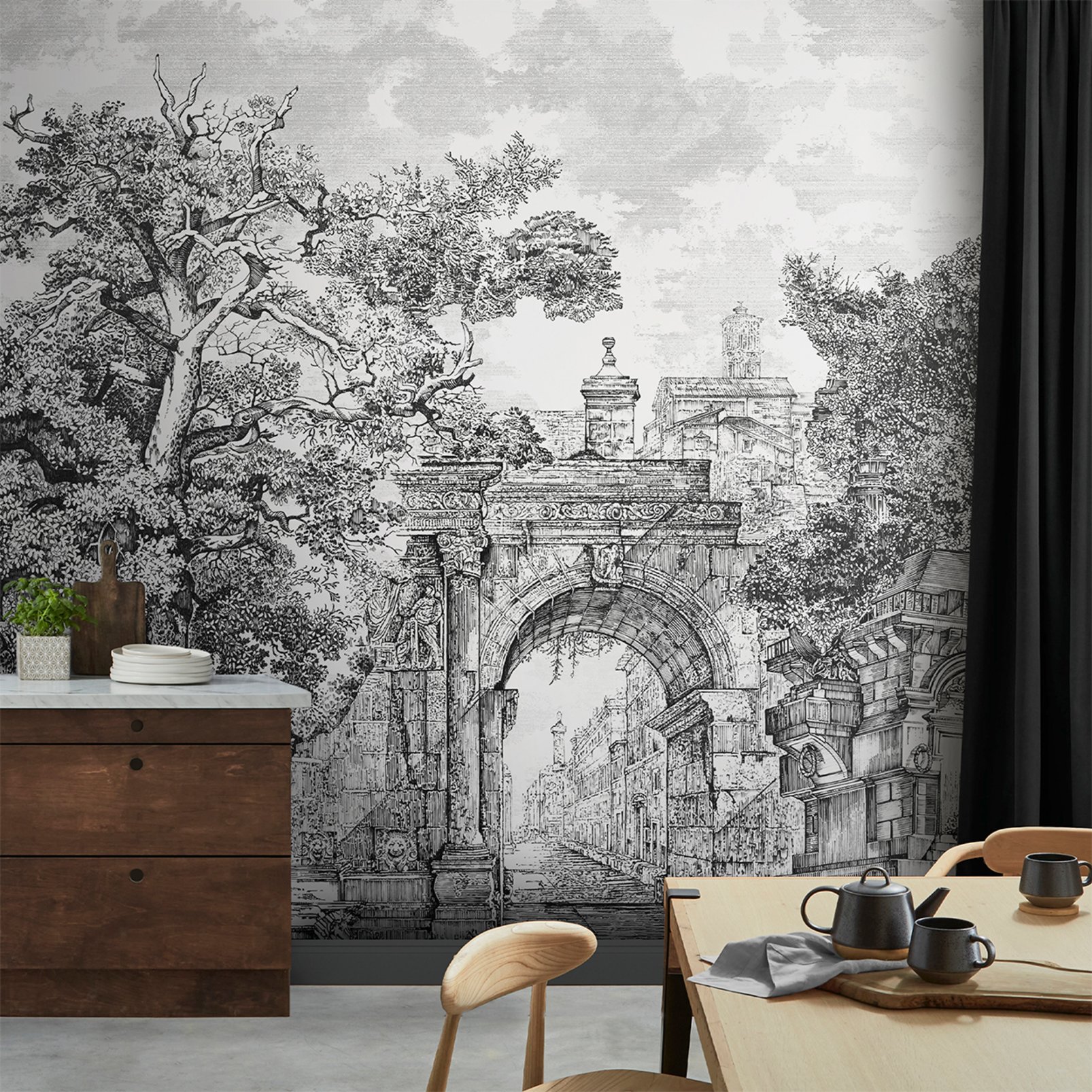 Rivington Folly Tattoo Bespoke Mural in a Roomset