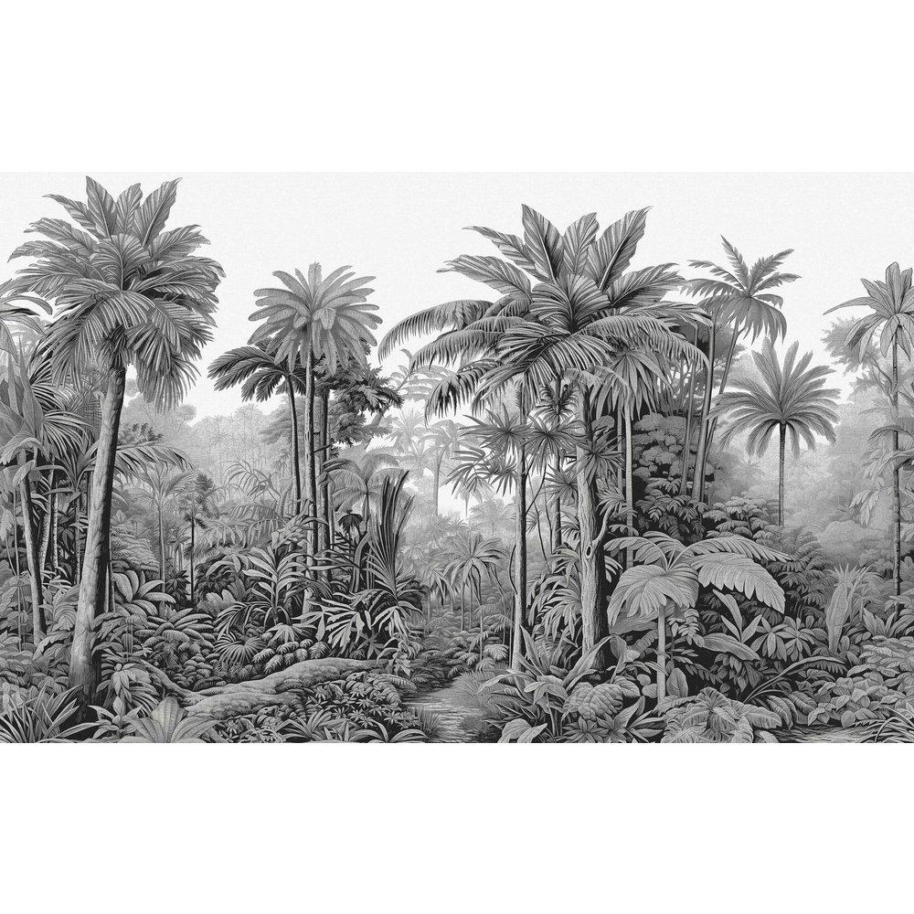 Benmore Ridge Etching Charcoal Bespoke Mural design