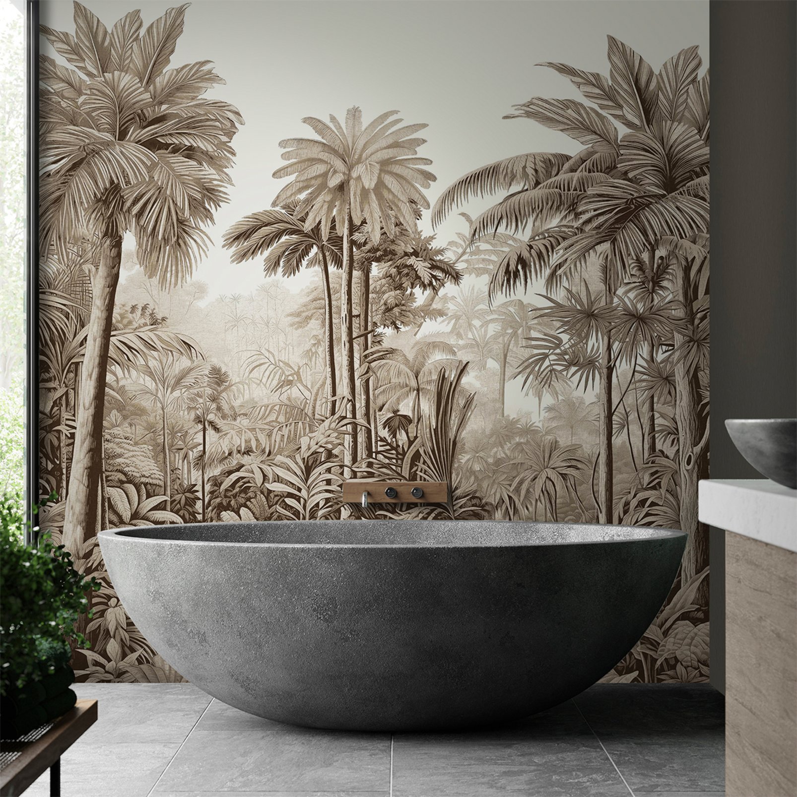 Benmore Ridge Sepia Bespoke Mural - 128625_ROOMSET_01.jpg