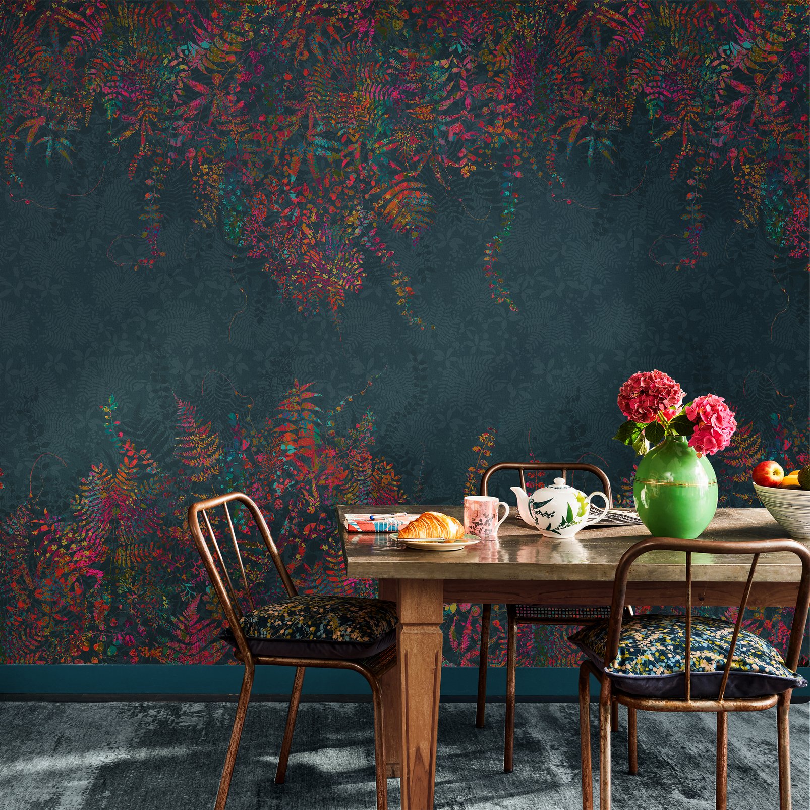 Cascading Kaleidoscope Rainbow Bespoke Mural - 129952_ROOMSET_CASCADING KALEIDOSCOPE RAINBOW DUBAI_01.jpg