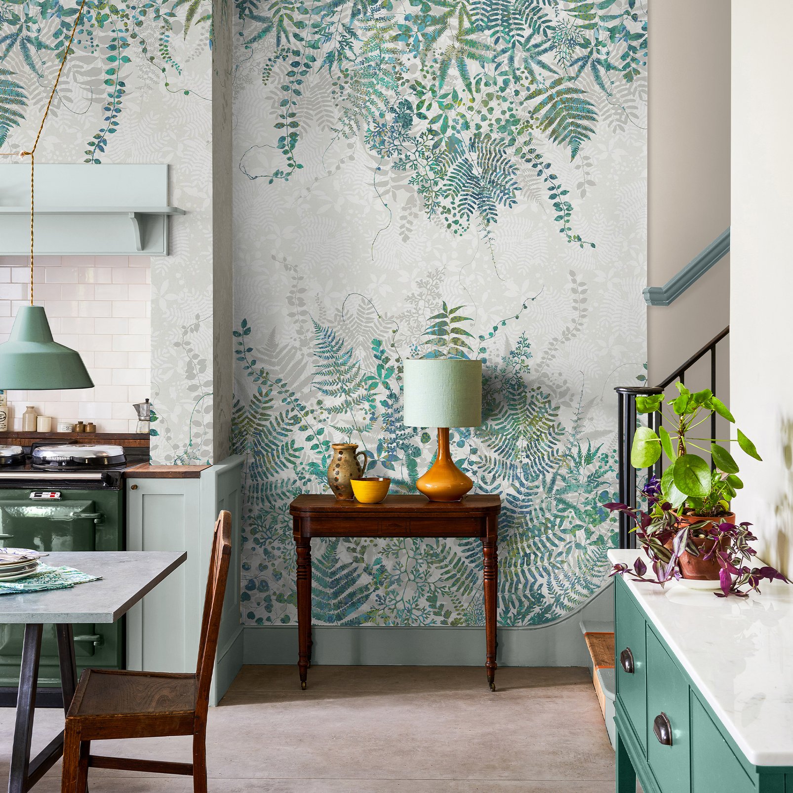 Cascading Kaleidoscope Lagoon Bespoke Mural by Clarissa Hulse - 129961_ROOMSET_CASCADING KALEIDOSCOPE LAGOON_01.jpg