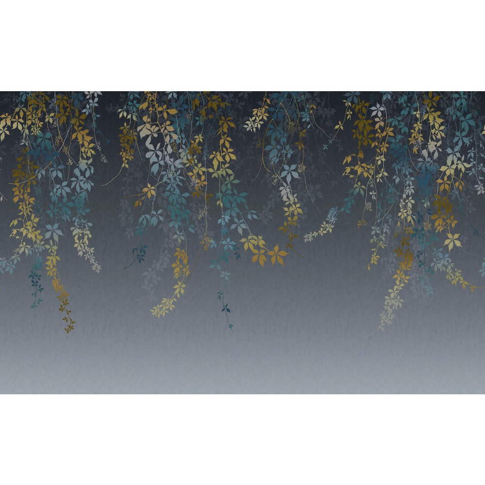 Virginia Creeper Indigo Bespoke Mural - 130015