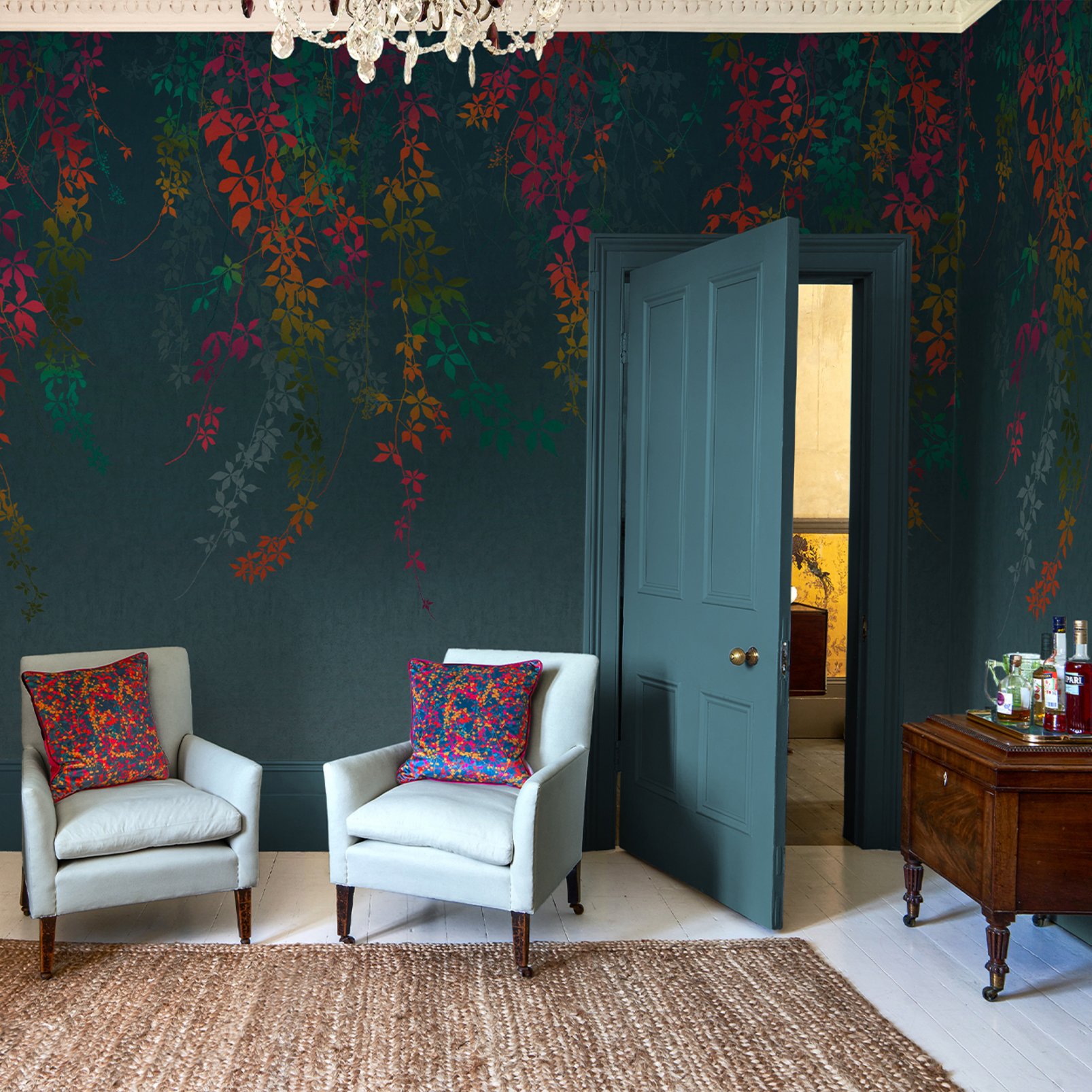 Virginia Creeper Rainbow Bespoke Mural by Clarissa Hulse - 130033_ROOMSET_VIRGINIA CREEPER RAINBOW_01.jpg