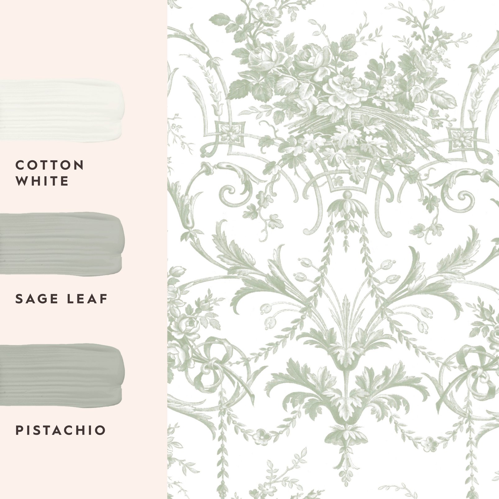 Laura Ashley Tuileries Sage Green Wallpaper - 130112_FLATLAY_TUILERIES SAGE GREEN_01.jpg