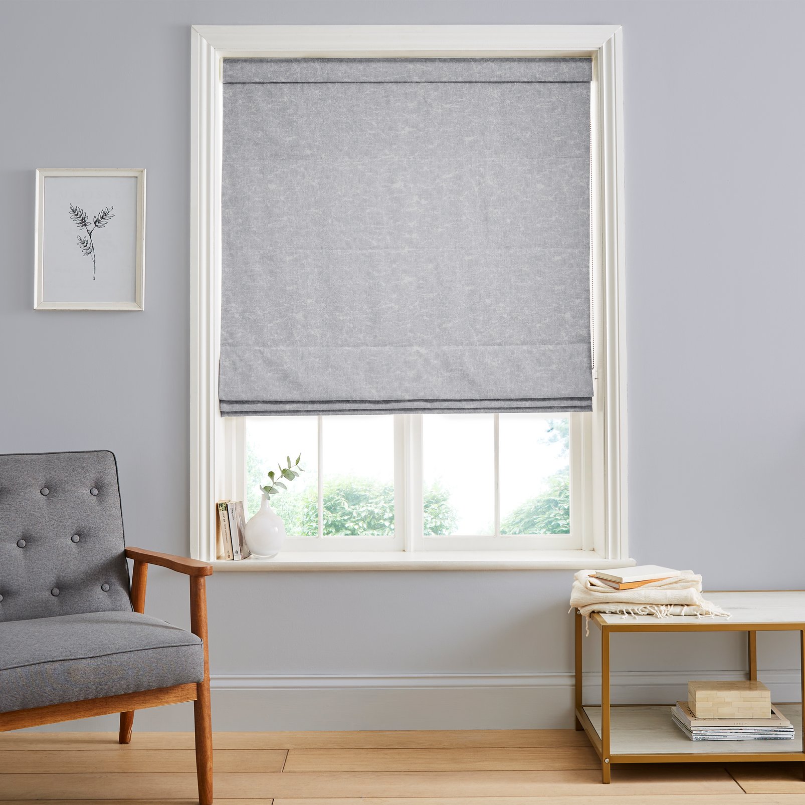 Essence Frost Roman Blind in a Roomset