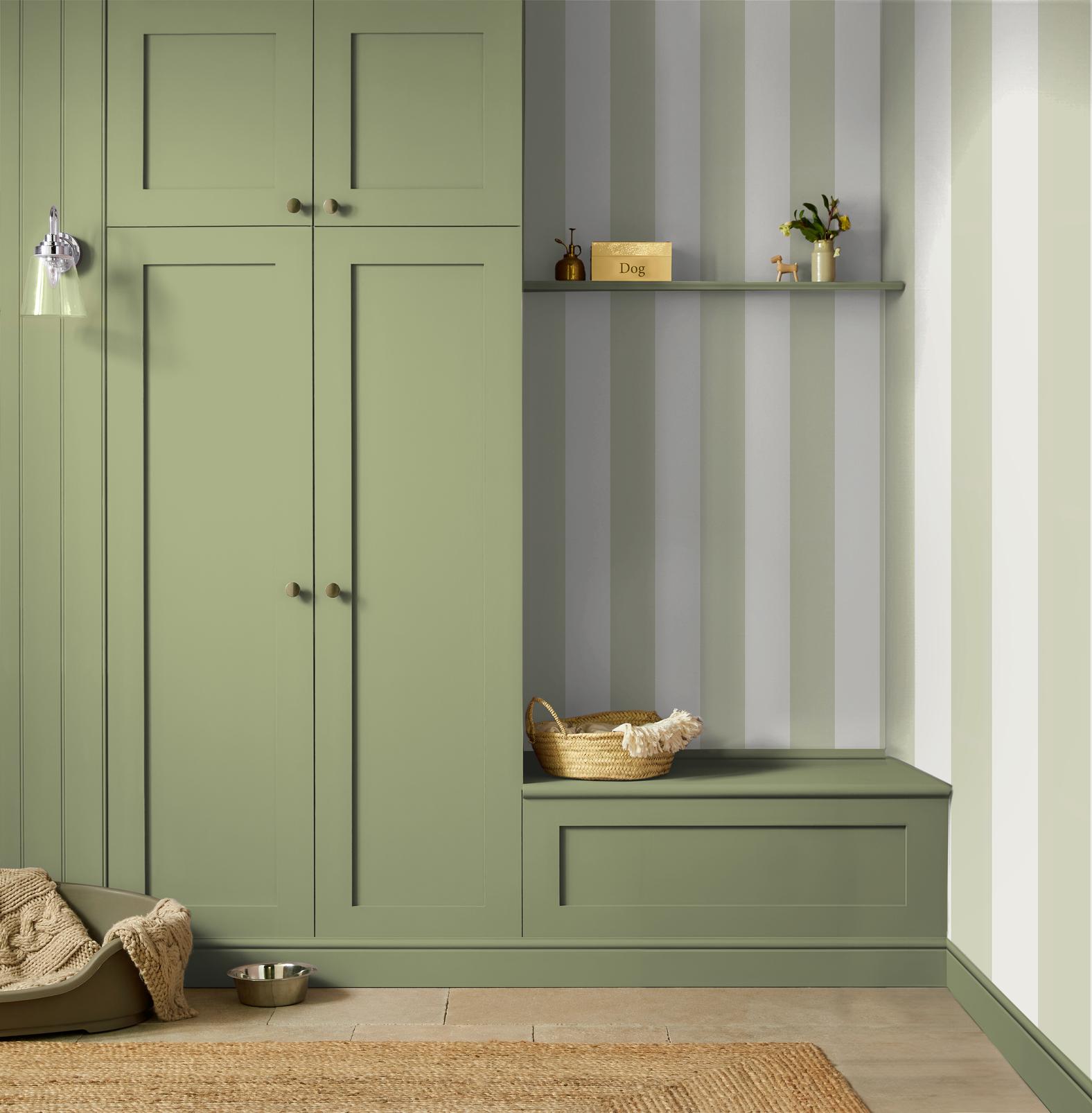Quartet Stripe Sage Wallpaper - 131442_ROOMSET_01.jpg