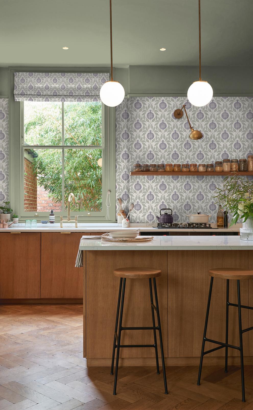 Apple of Grenada Purple & Green Wallpaper - 130288_ROOMSET_01.jpg