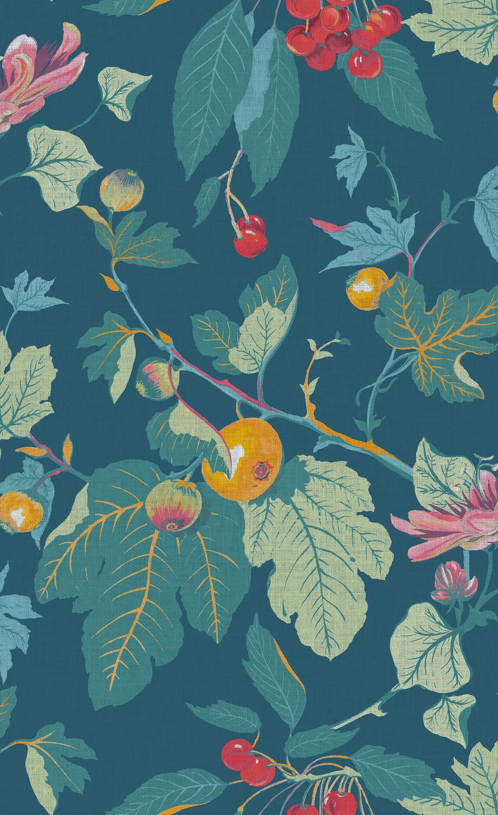 Craftwork Trail Navy Wallpaper - 130280_TILE_01.jpg