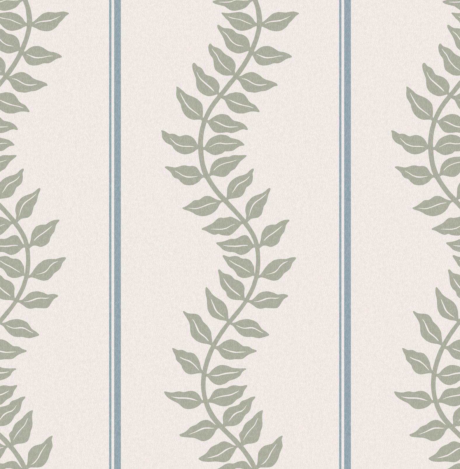 Laurel Leaf Stripe Sky & Green Wallpaper - 130294_TILE_01.jpg