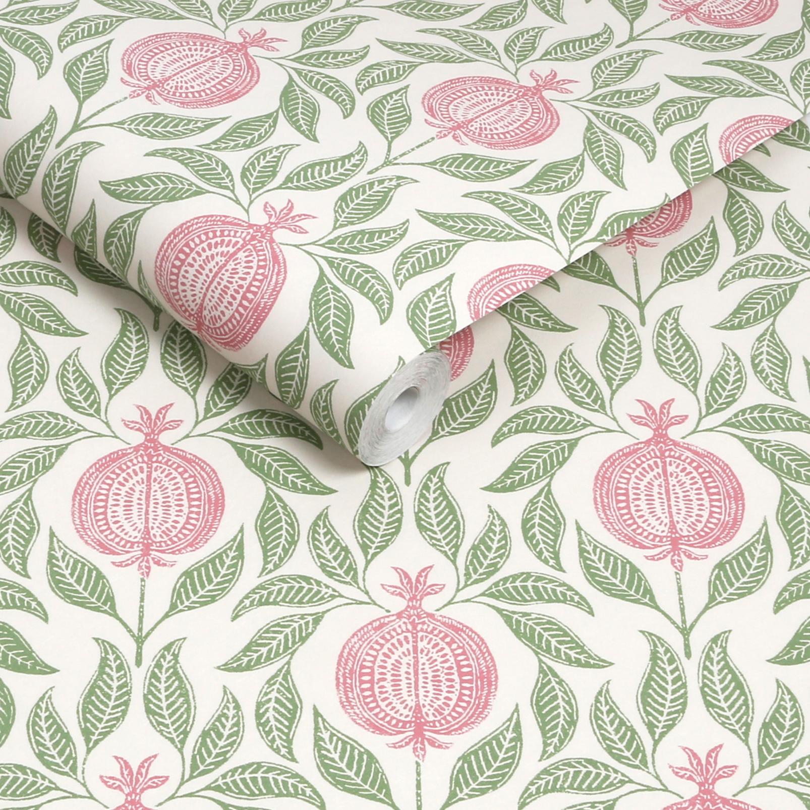 Apple of Grenada Pink & Green Wallpaper - 130286_ROLLSHOT_01.jpg