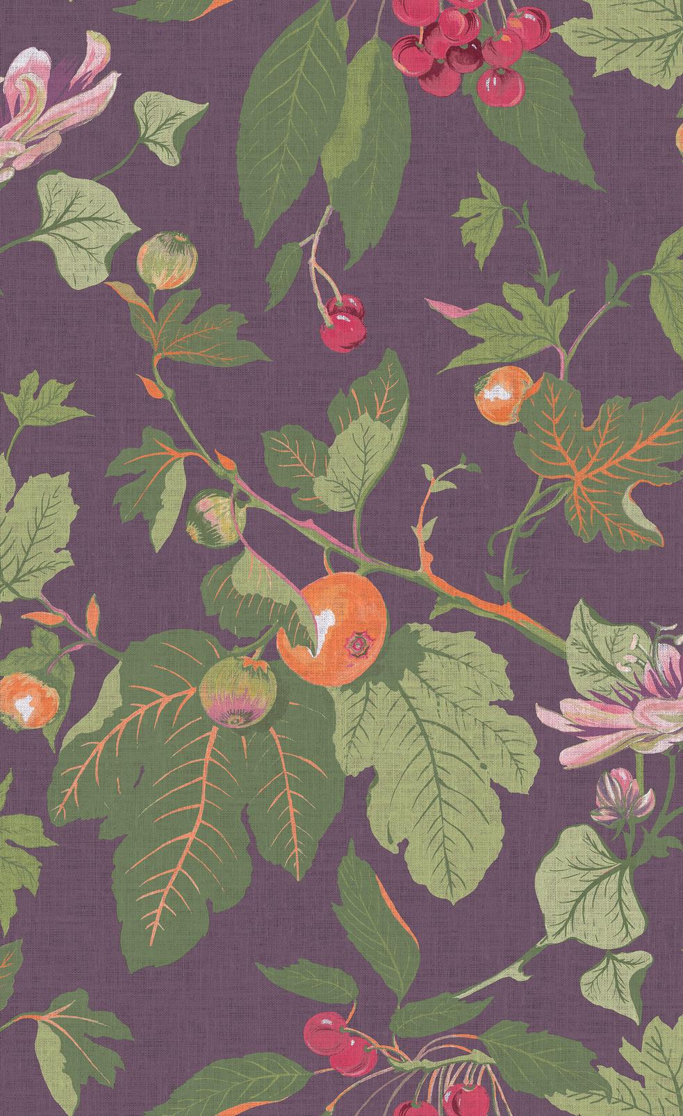 Craftwork Trail Plum Wallpaper - 130283_TILE_01.jpg