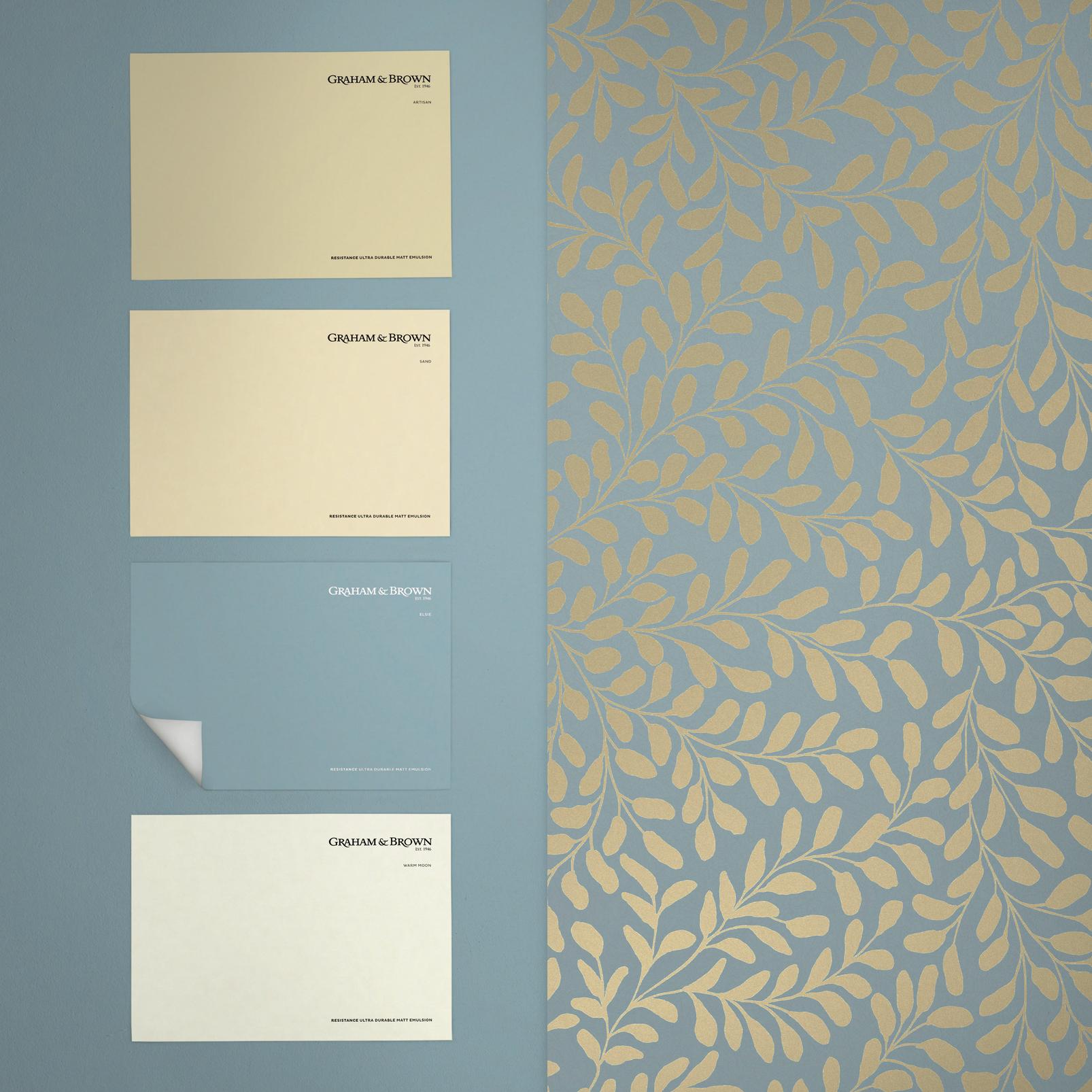 Gilded Leaf Sky Blue & Pale Gold Wallpaper - 130368_FLATLAY_01.jpg
