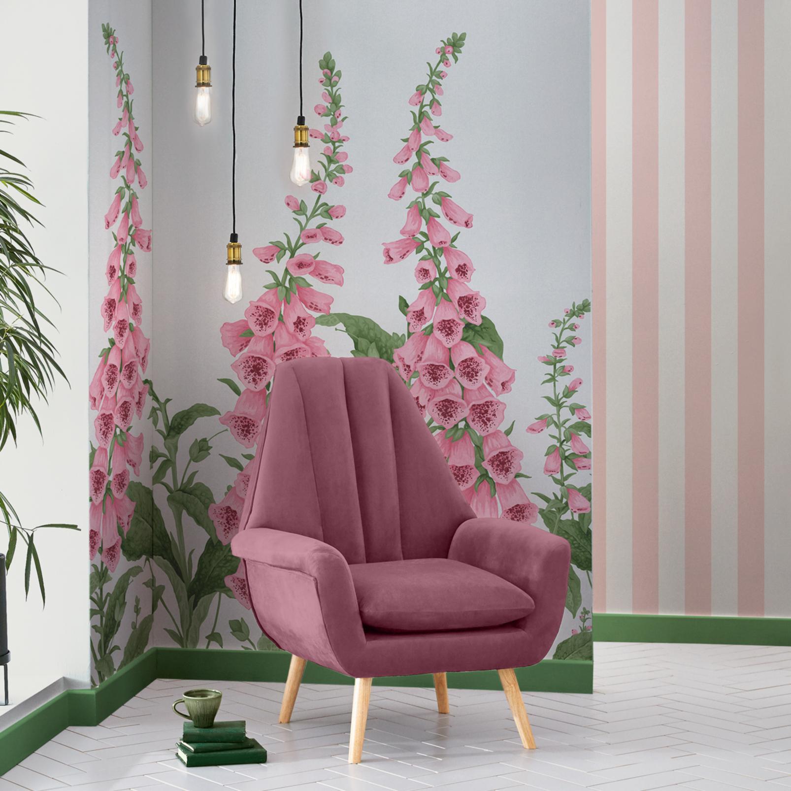 Foxglove Day Mural in a Roomset