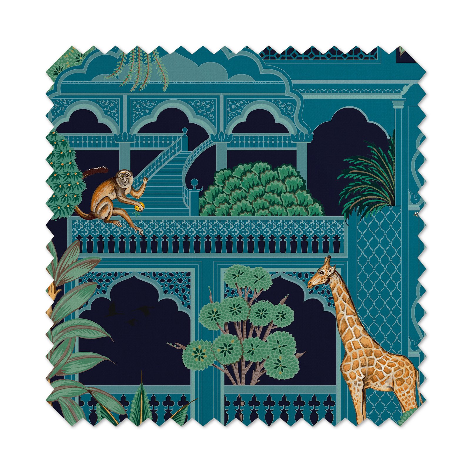 Animahal Navy Roman Blind close up image