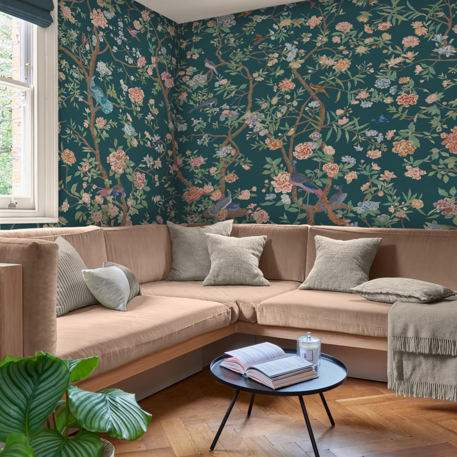 Chinoiserie Teal Bespoke Mural - 139820_ROOMSET_01.jpg