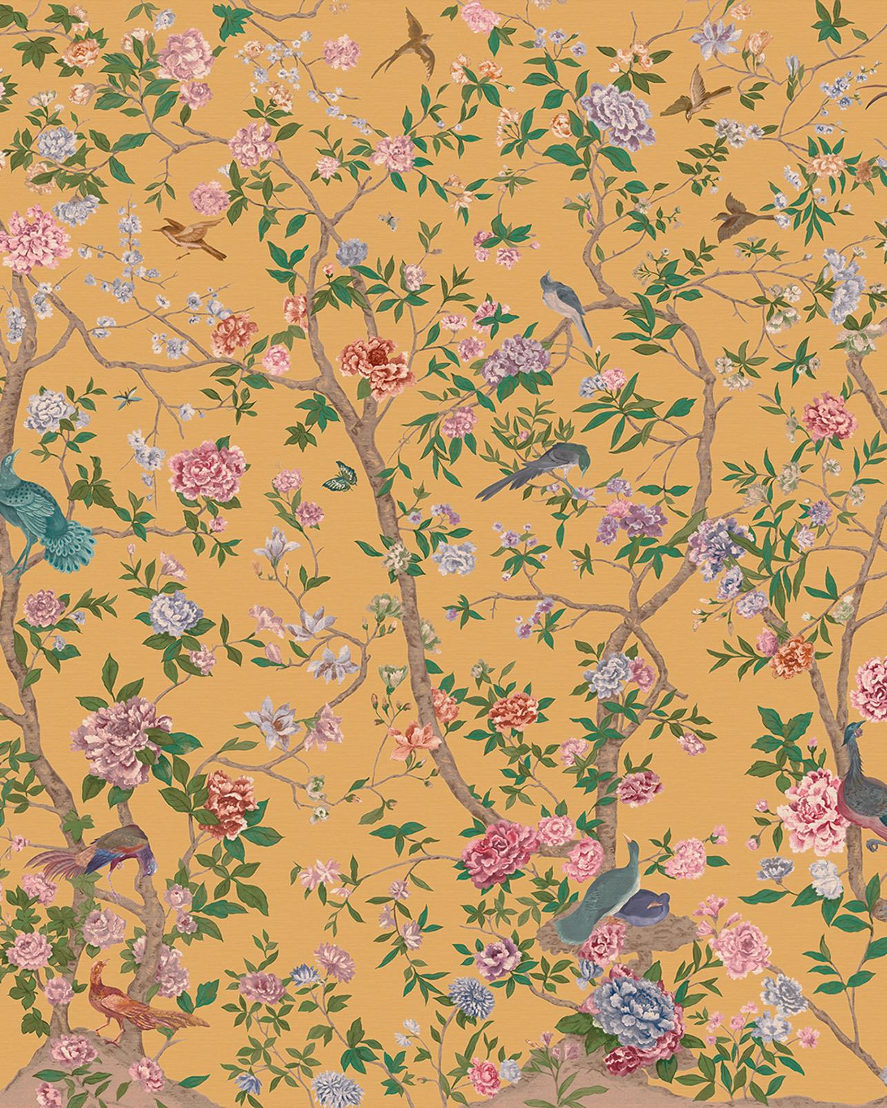 Chinoiserie Ochre Bespoke Mural - 139838_TILE_01.jpg