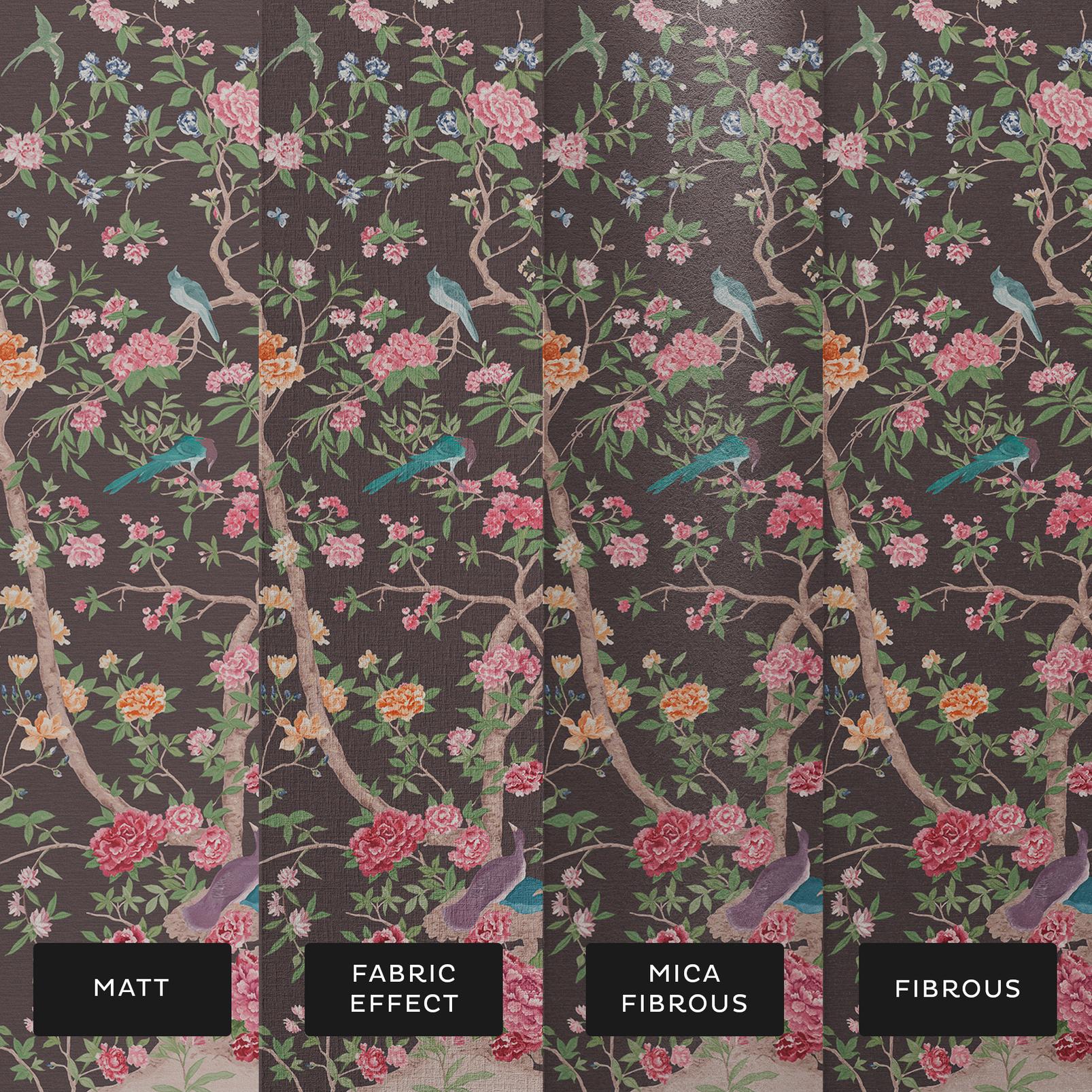 Chinoiserie Charcoal Mural substrate information