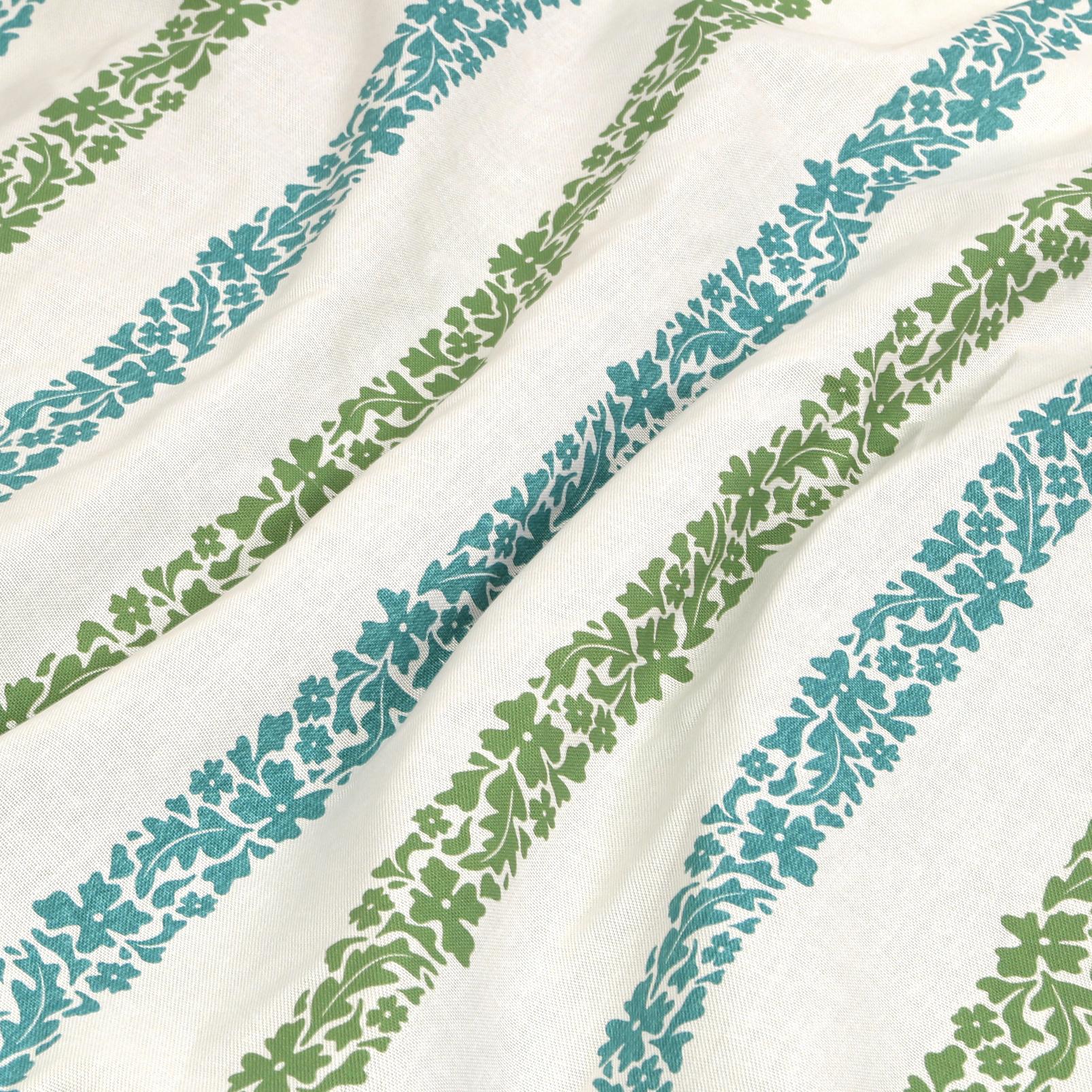 Floral Boheme Stripe Bright Blue and Green Roller Blind - 131666rol_FABRIC_01.jpg