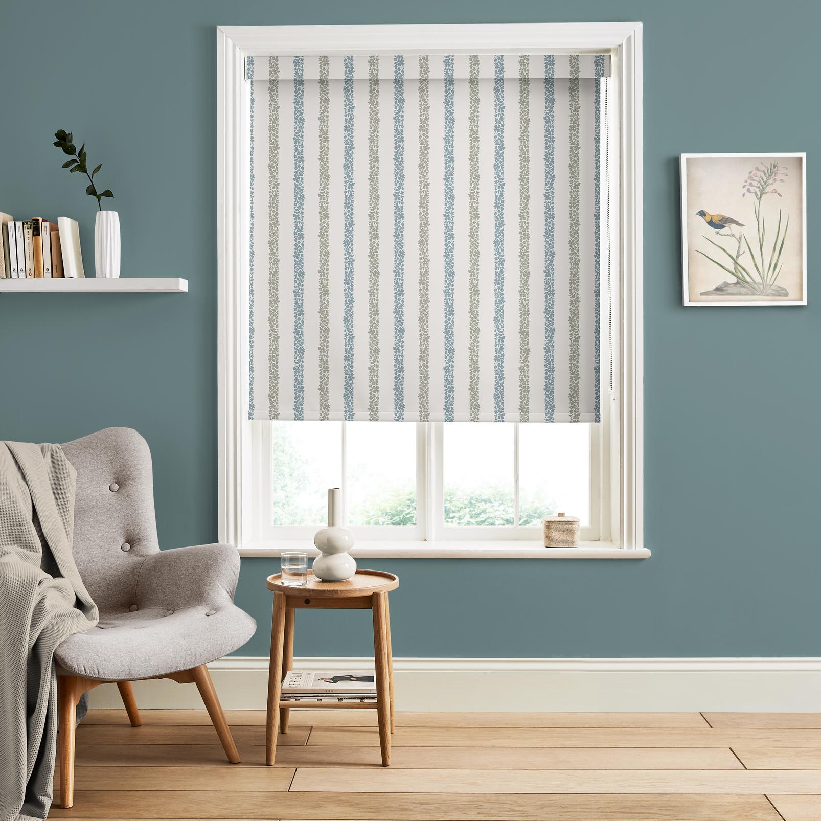 Floral Boheme Stripe Blue and Green Roller Blind - 131662rol_ROOMSET_01.jpg