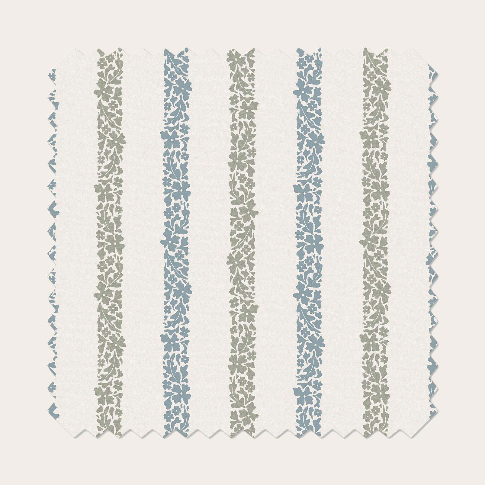 Floral Boheme Stripe Blue and Green Roller Blind - 131662rol_TILE_01.jpg