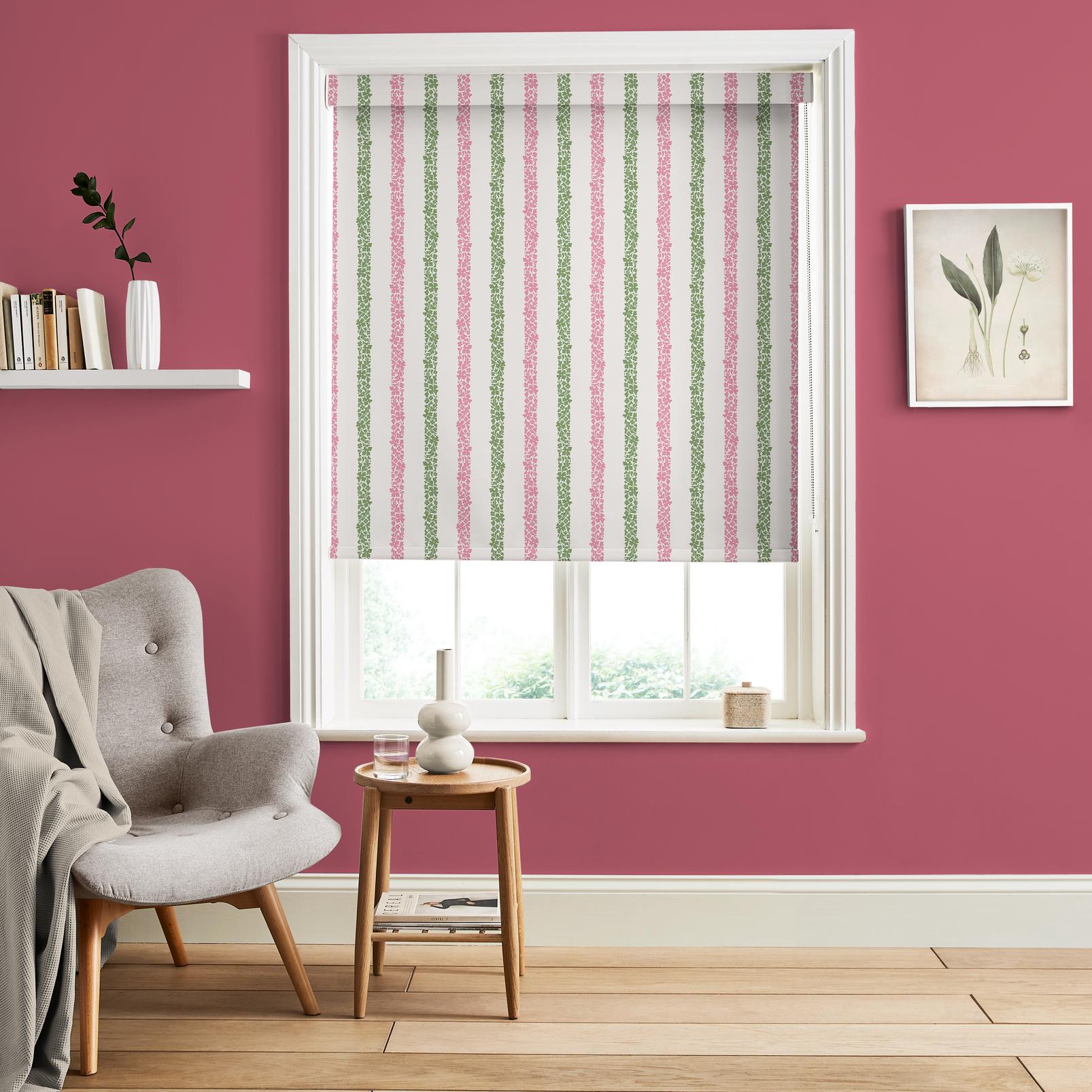 Floral Boheme Stripe Pink and Green Roller Blind - 131650rol_ROOMSET_01.jpg