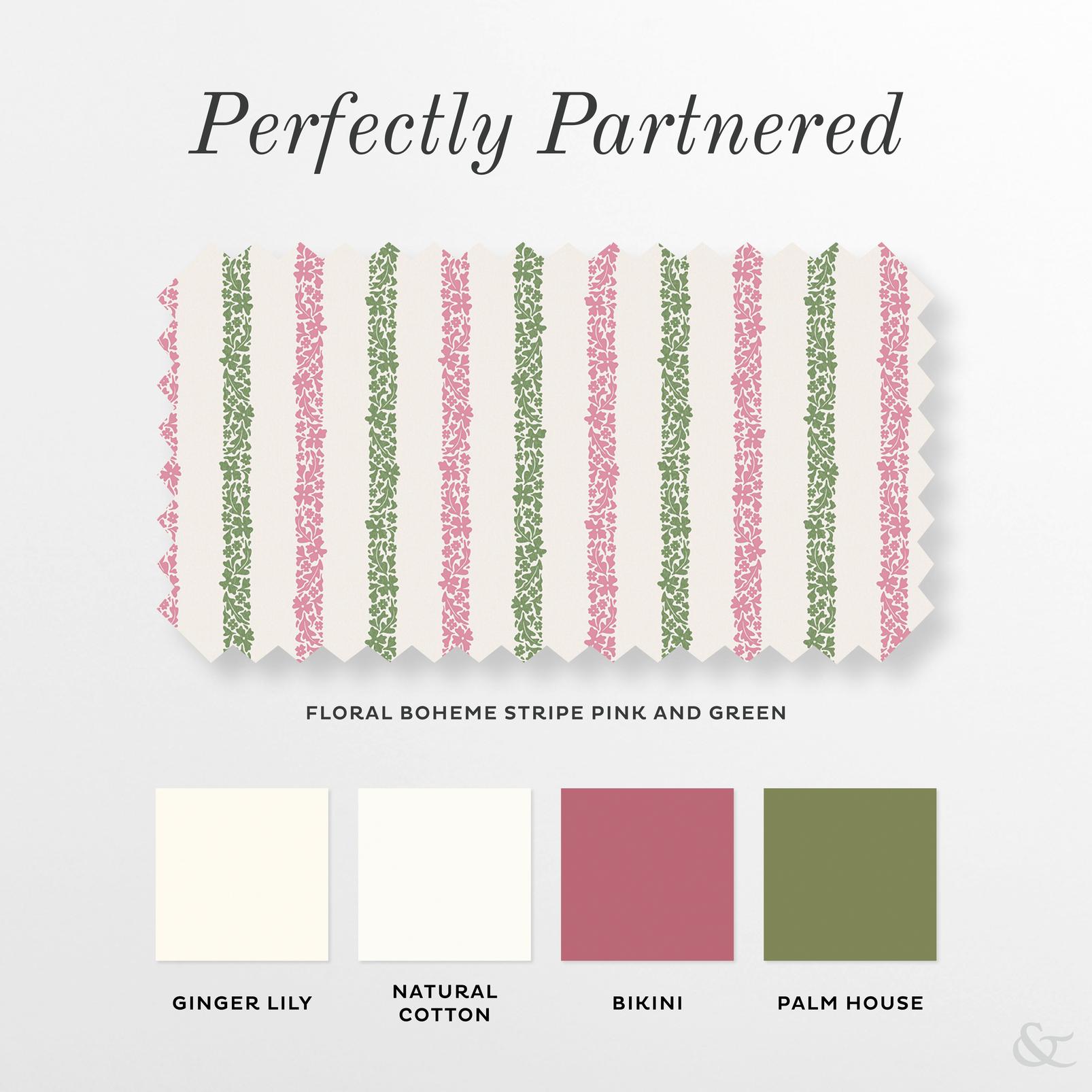 Floral Boheme Stripe Pink and Green Roller Blind - 131650rol_COORDINATES_01.jpg