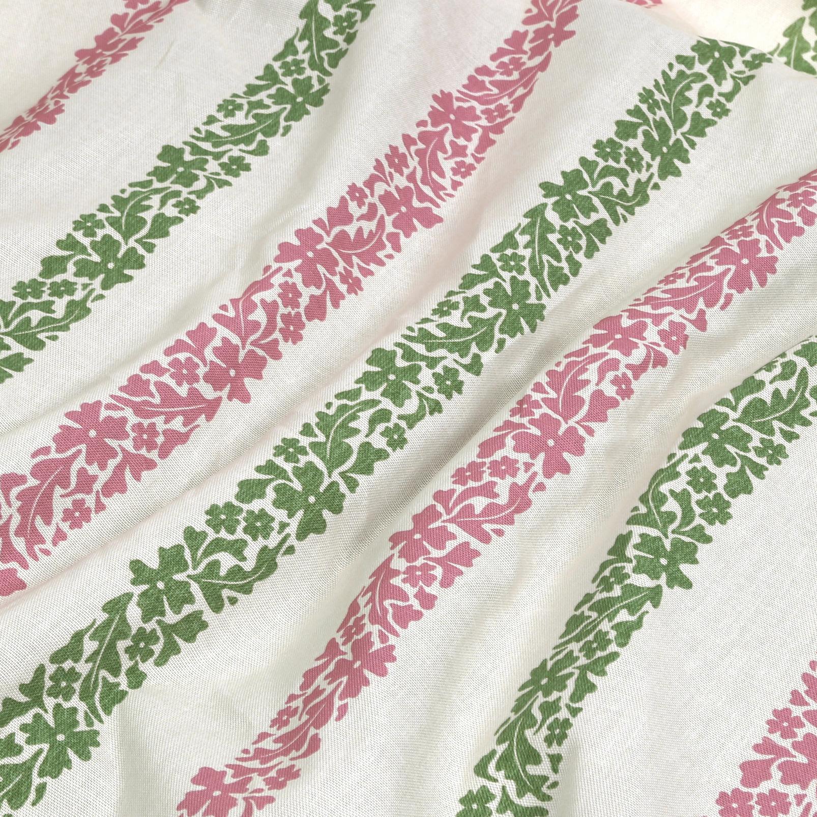 Floral Boheme Stripe Pink and Green Roman Blind - 131653rom_FABRIC_01.jpg