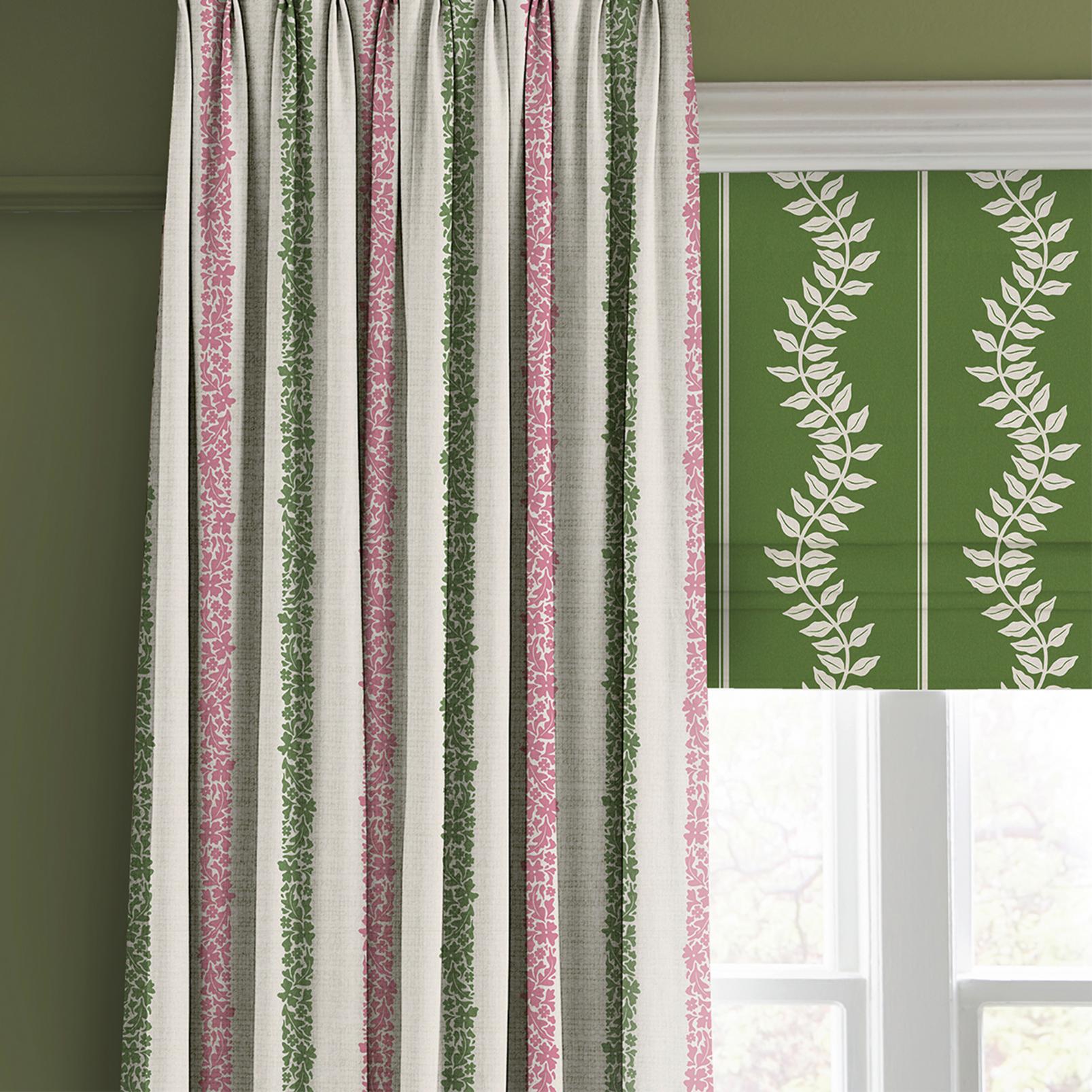 Laurel Leaf Stripe Apple Green Roman Blind - 131597rom_CAMEO_01.jpg