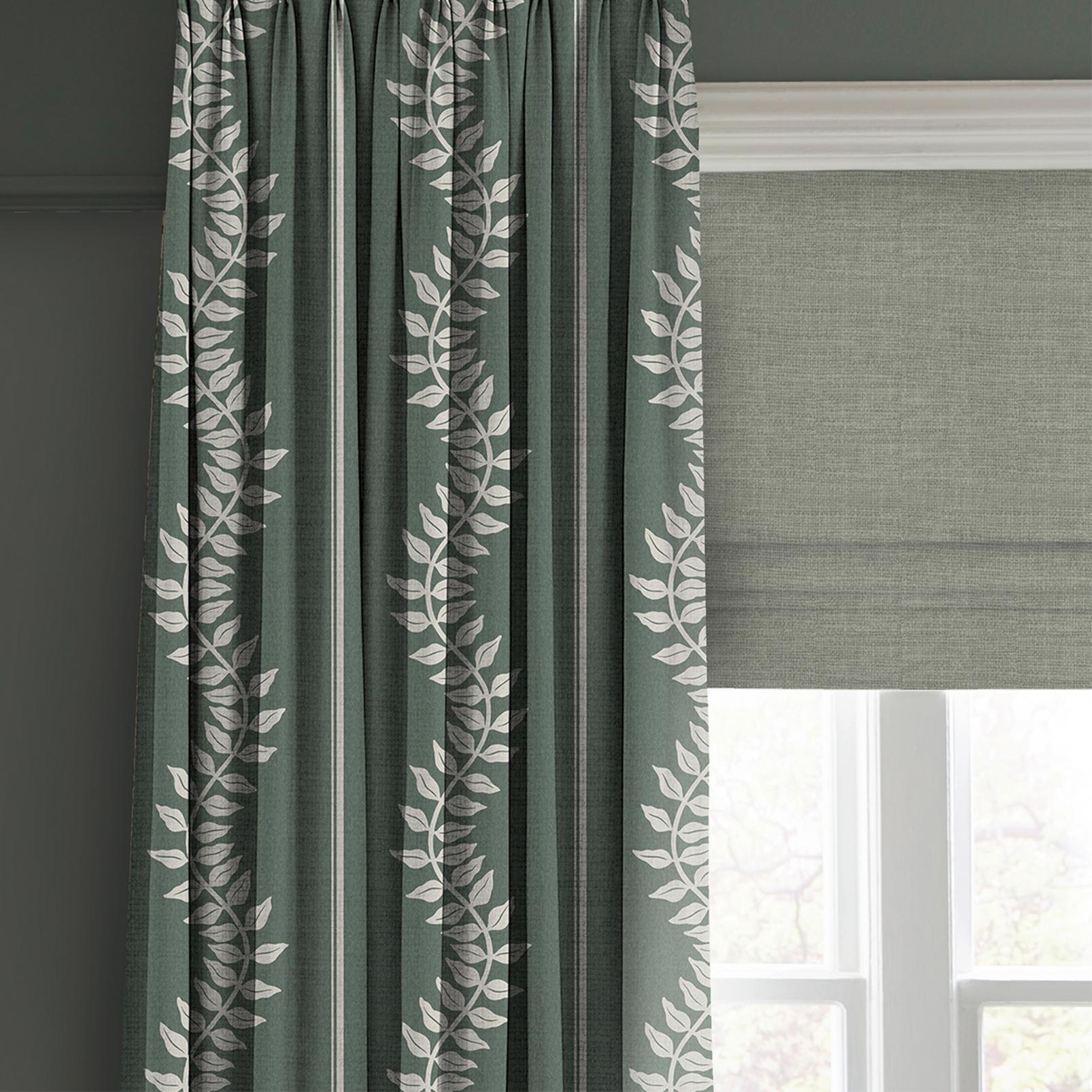 Laurel Leaf Stripe Grey Green Curtain - 131593cur_CAMEO_01.jpg