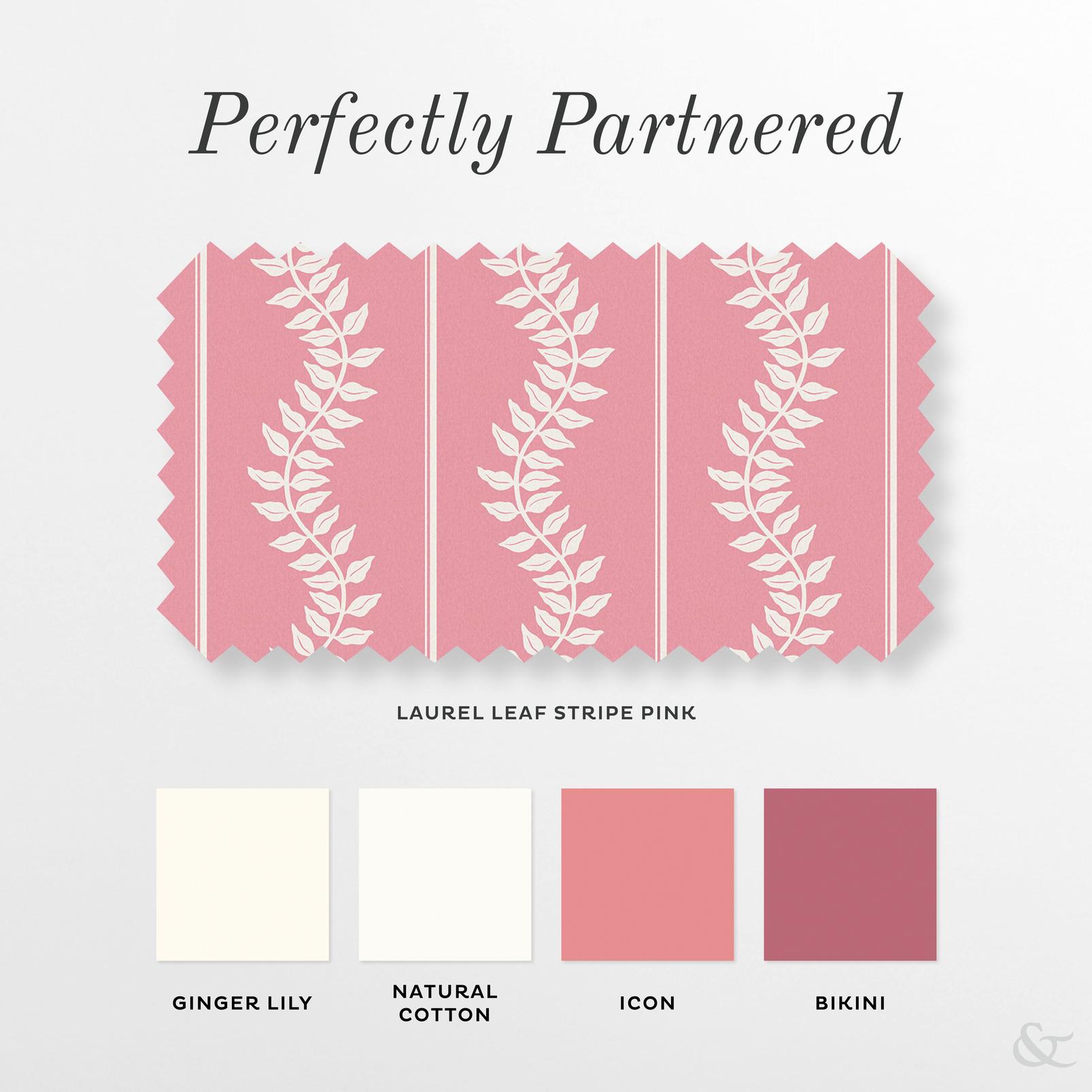 Laurel Leaf Stripe Pink Roman Blind - 131573rom_COORDINATES_01.jpg