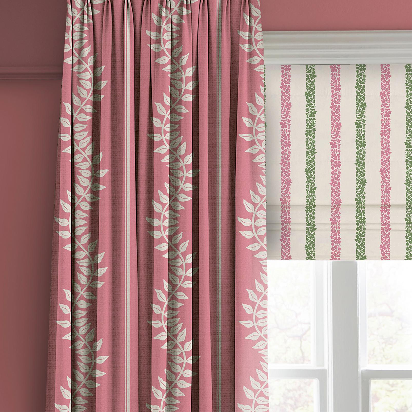 Laurel Leaf Stripe Pink Curtain - 131573cur_CAMEO_01.jpg
