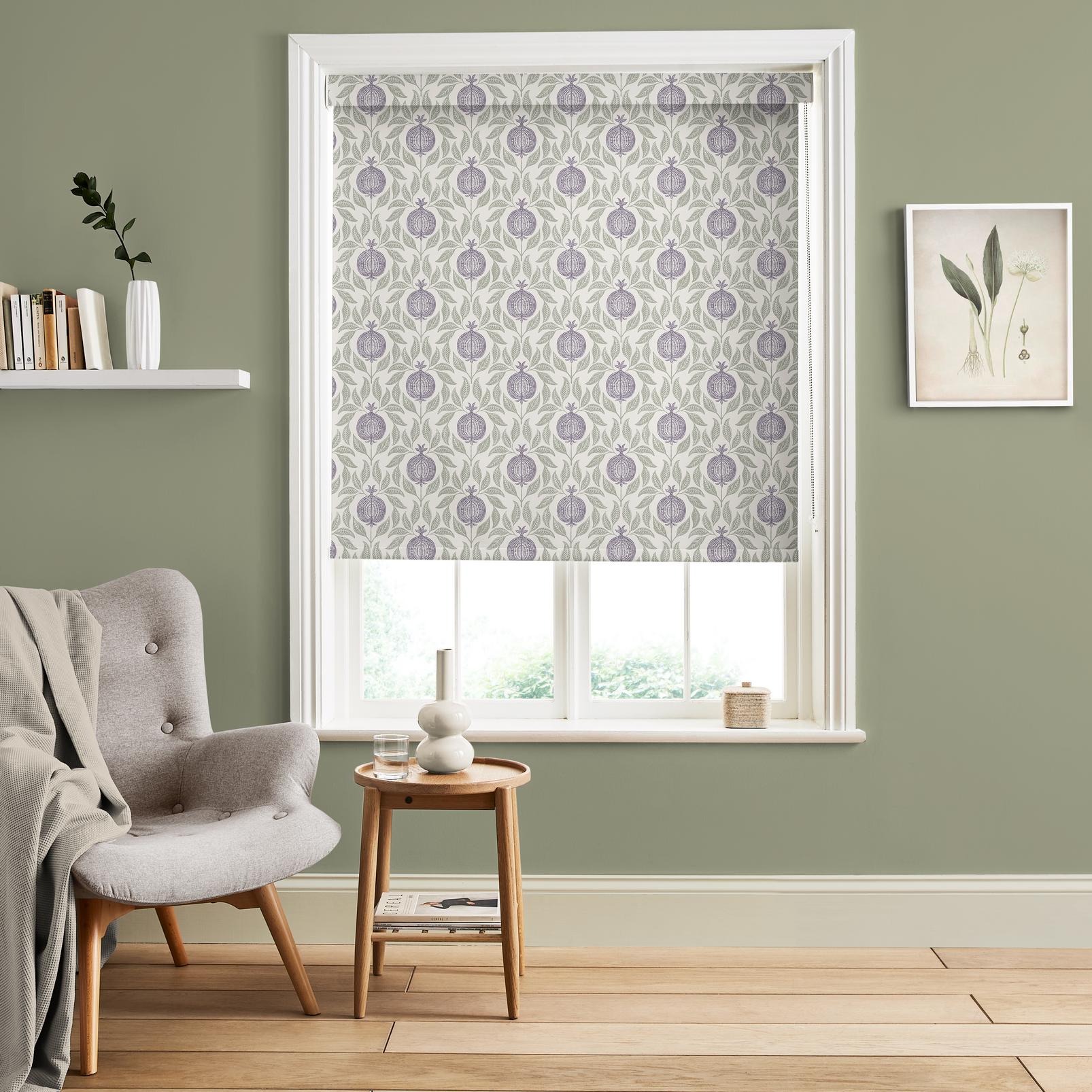 Apple of Grenada Purple and Sage Roller Blind - 131618rol_ROOMSET_01.jpg